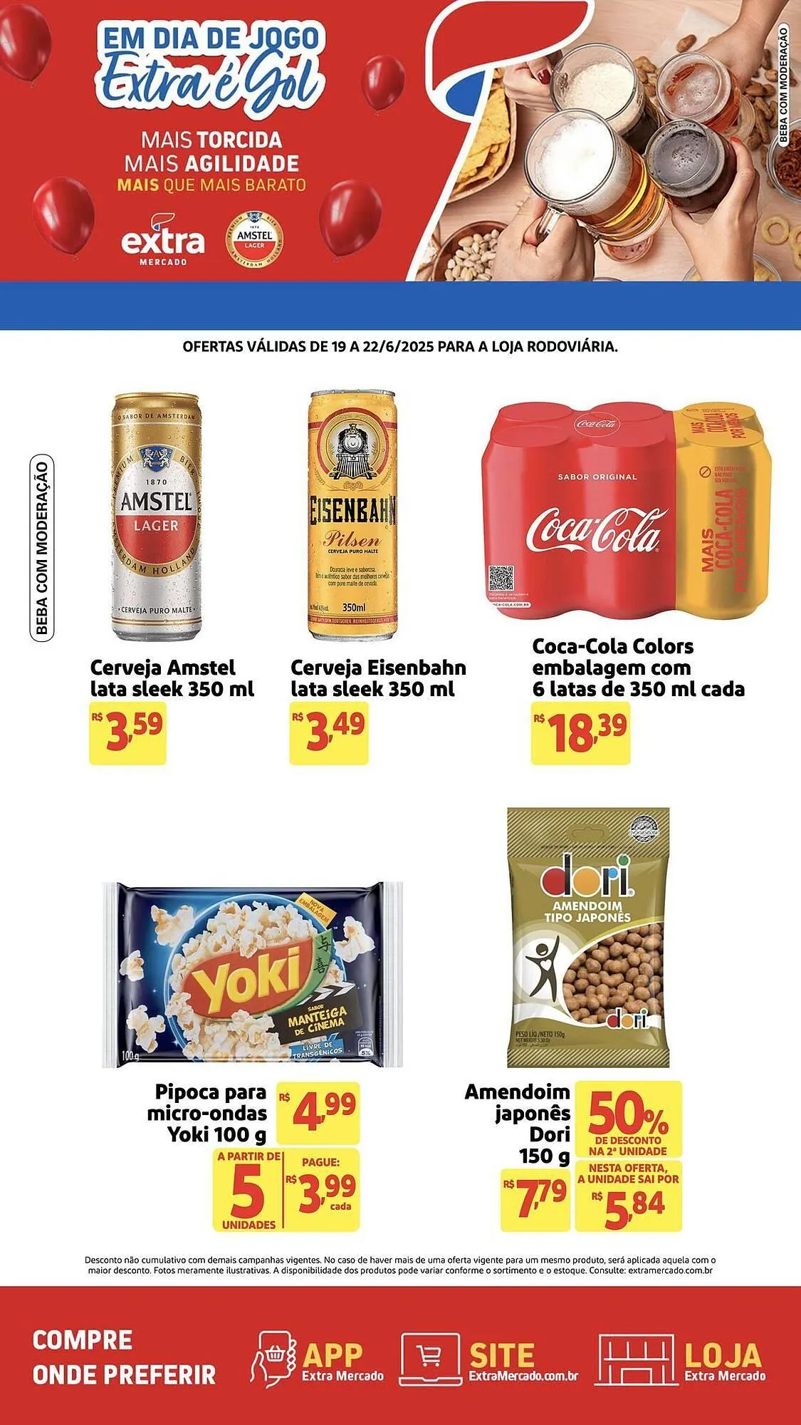 Encarte de Catálogo Mercado Extra 19 de junho até 22 de junho 2025 - Pagina 1