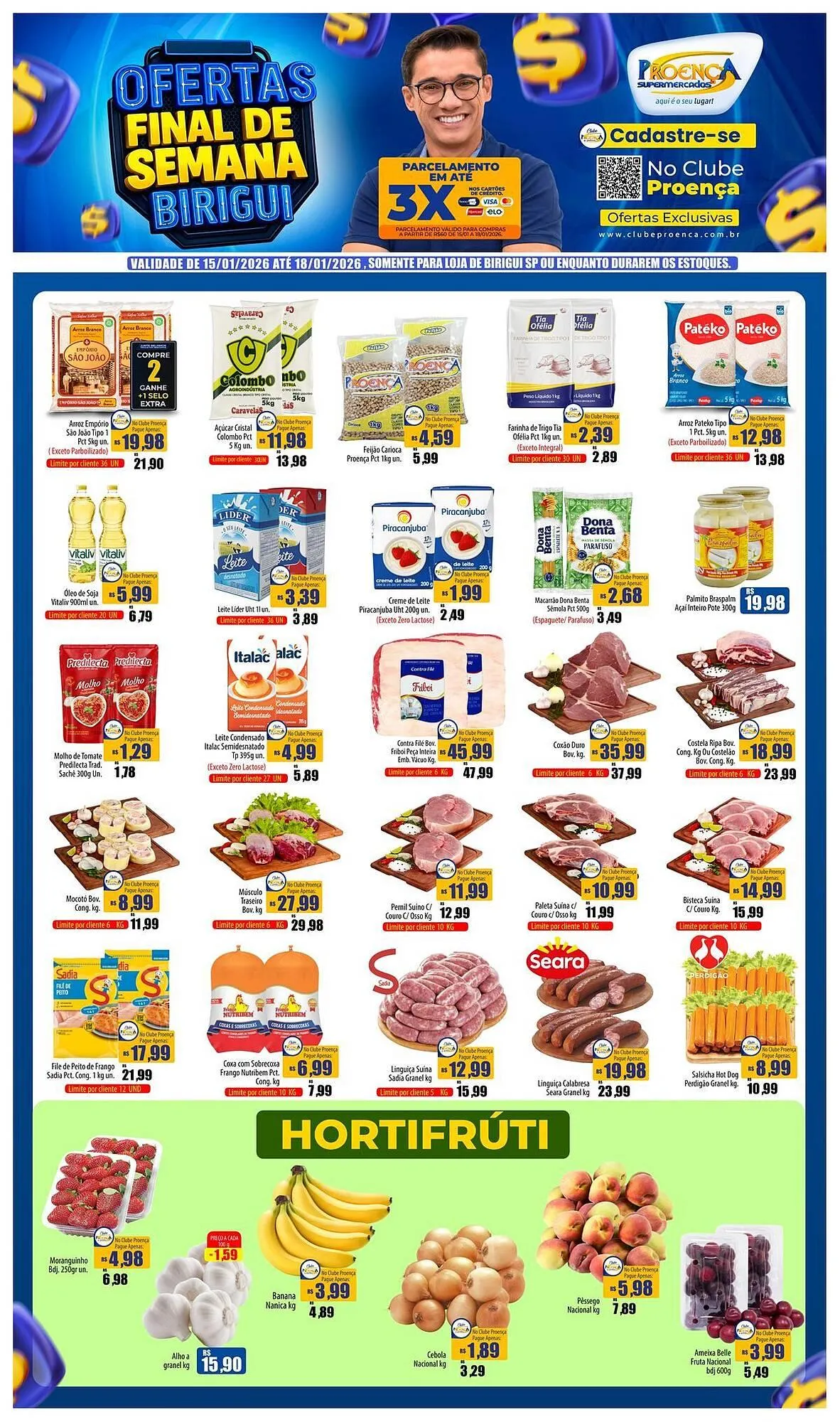 Encarte de Catálogo Proença Supermercados 15 de janeiro até 18 de janeiro 2026 - Pagina 1