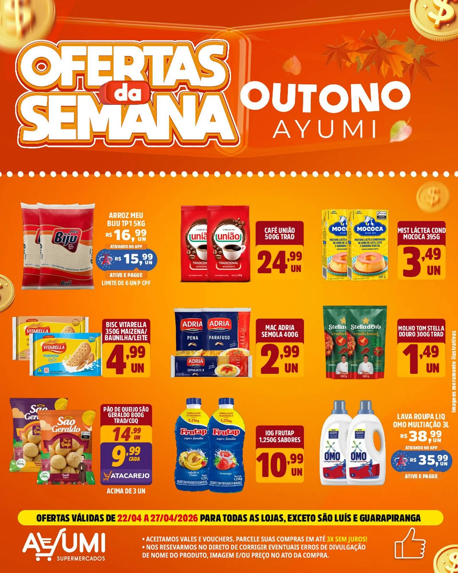 Encarte de Folheto Ayumi Supermercados 23 de abril até 27 de abril 2026 - Pagina 1