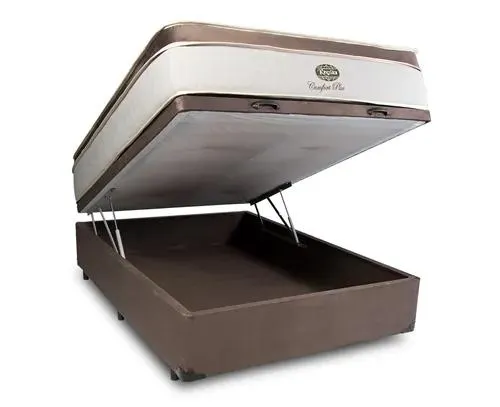 Cama Box Baú + Colchão King Star Macio Molas Ensacadas Comfort Plus