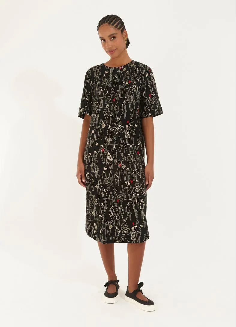 Vestido estampado people