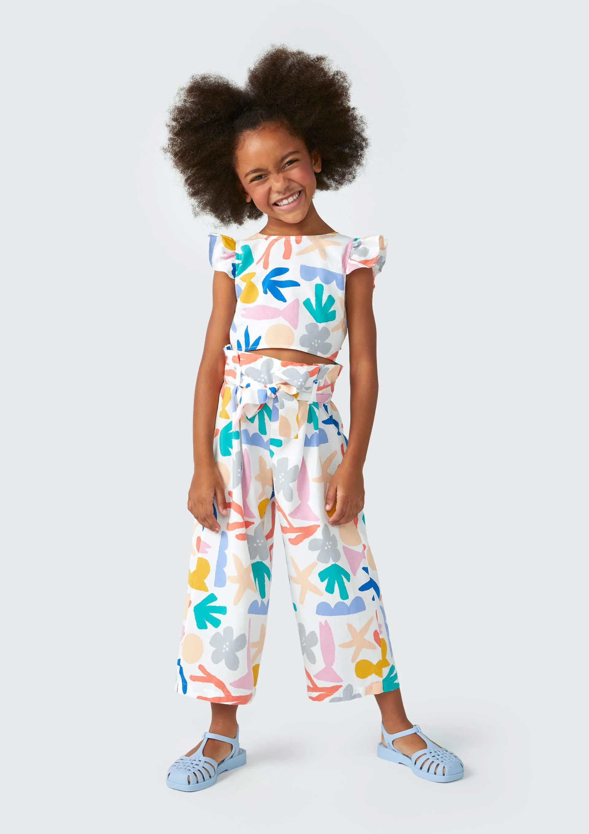 Calça Infantil Menina Clochard Fábula - Off White