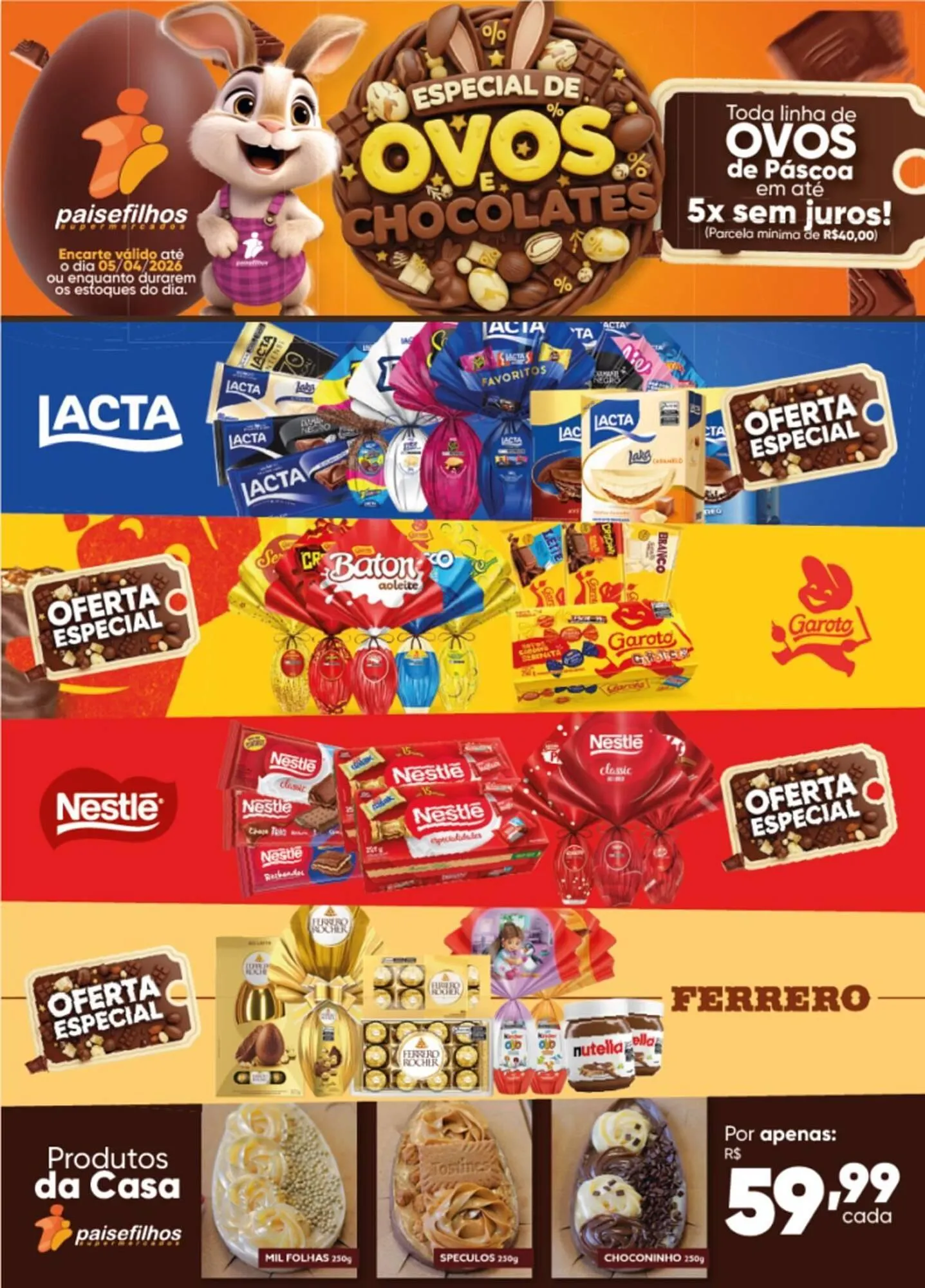 Encarte de Catálogo Pais e Filhos Supermercados 3 de abril até 5 de abril 2026 - Pagina 1