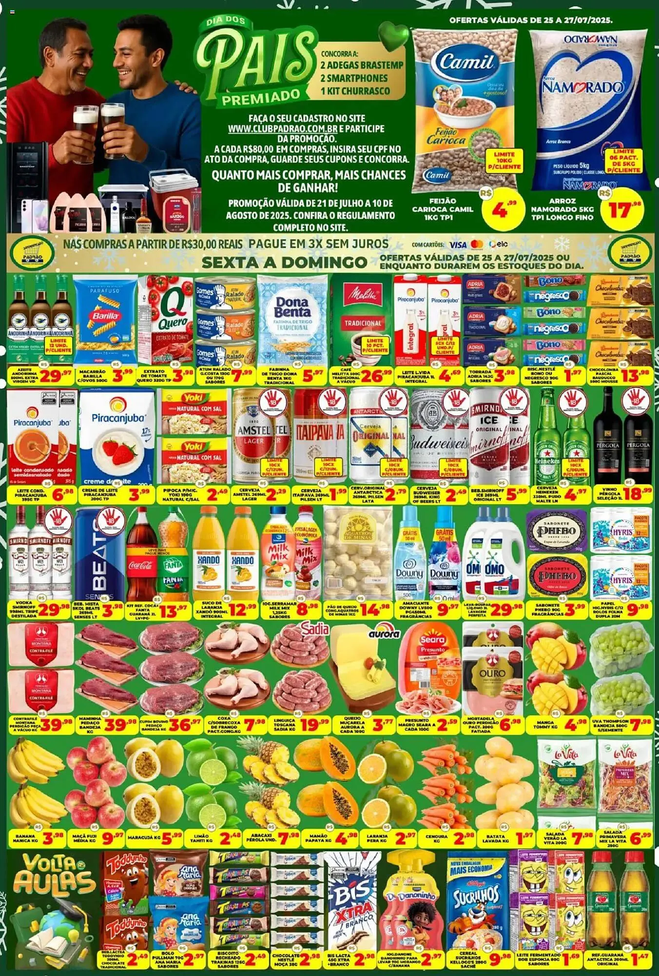 Encarte de Catálogo Supermercado Padrão 25 de julho até 28 de julho 2025 - Pagina 1