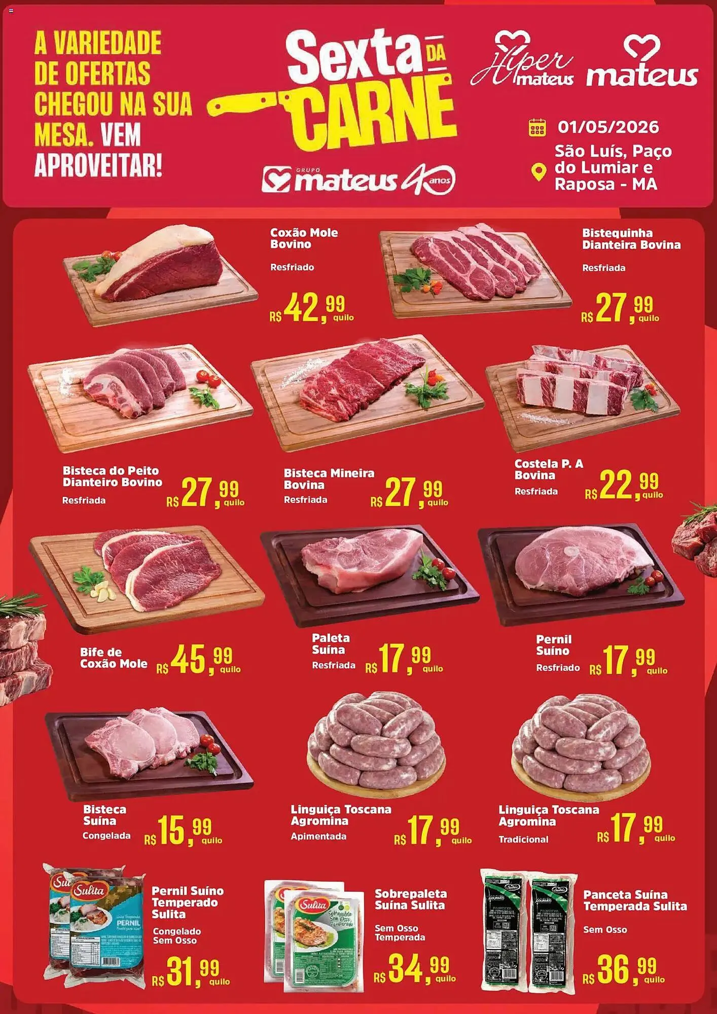 Encarte de Catálogo Supermercados Mateus 1 de maio até 2 de maio 2026 - Pagina 1