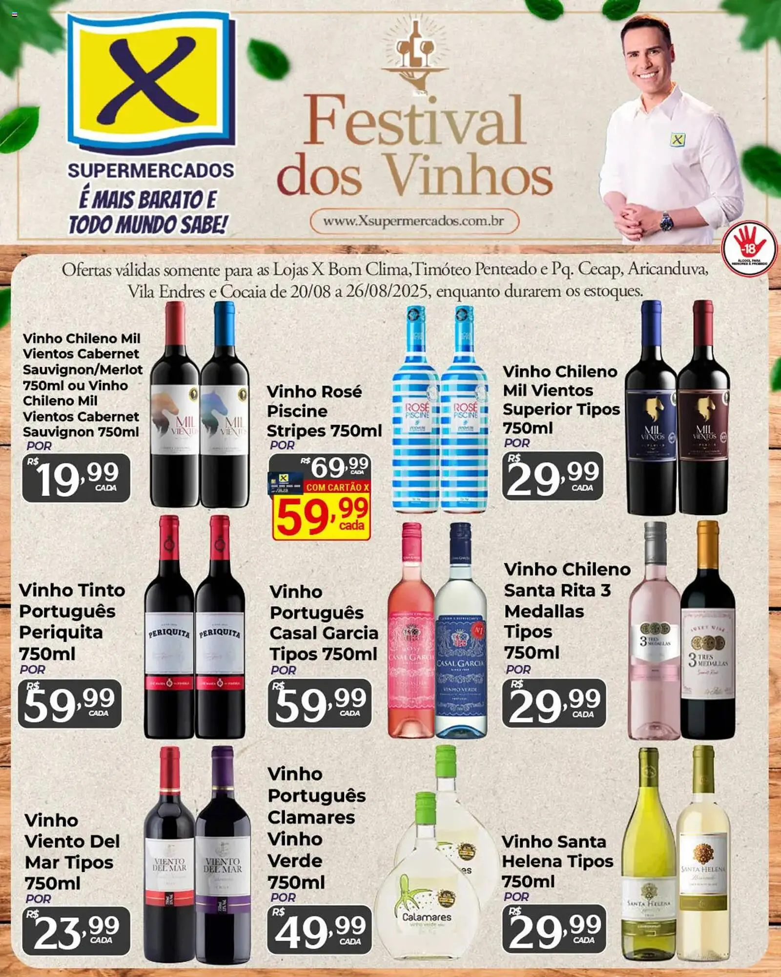 Encarte de Catálogo X Supermercados 20 de agosto até 26 de agosto 2025 - Pagina 1