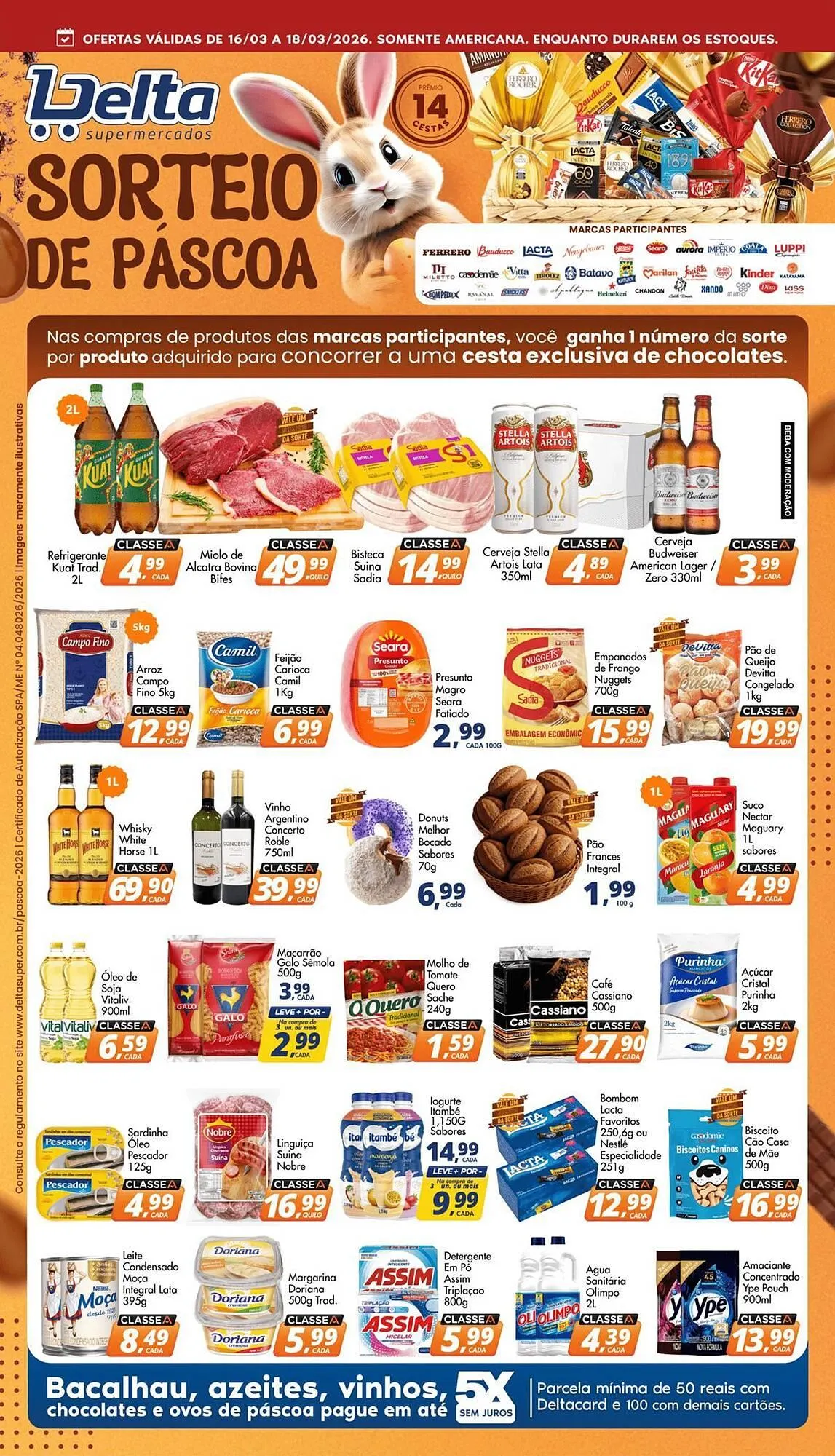 Encarte de Catálogo Delta Supermercados 16 de março até 18 de março 2026 - Pagina 1