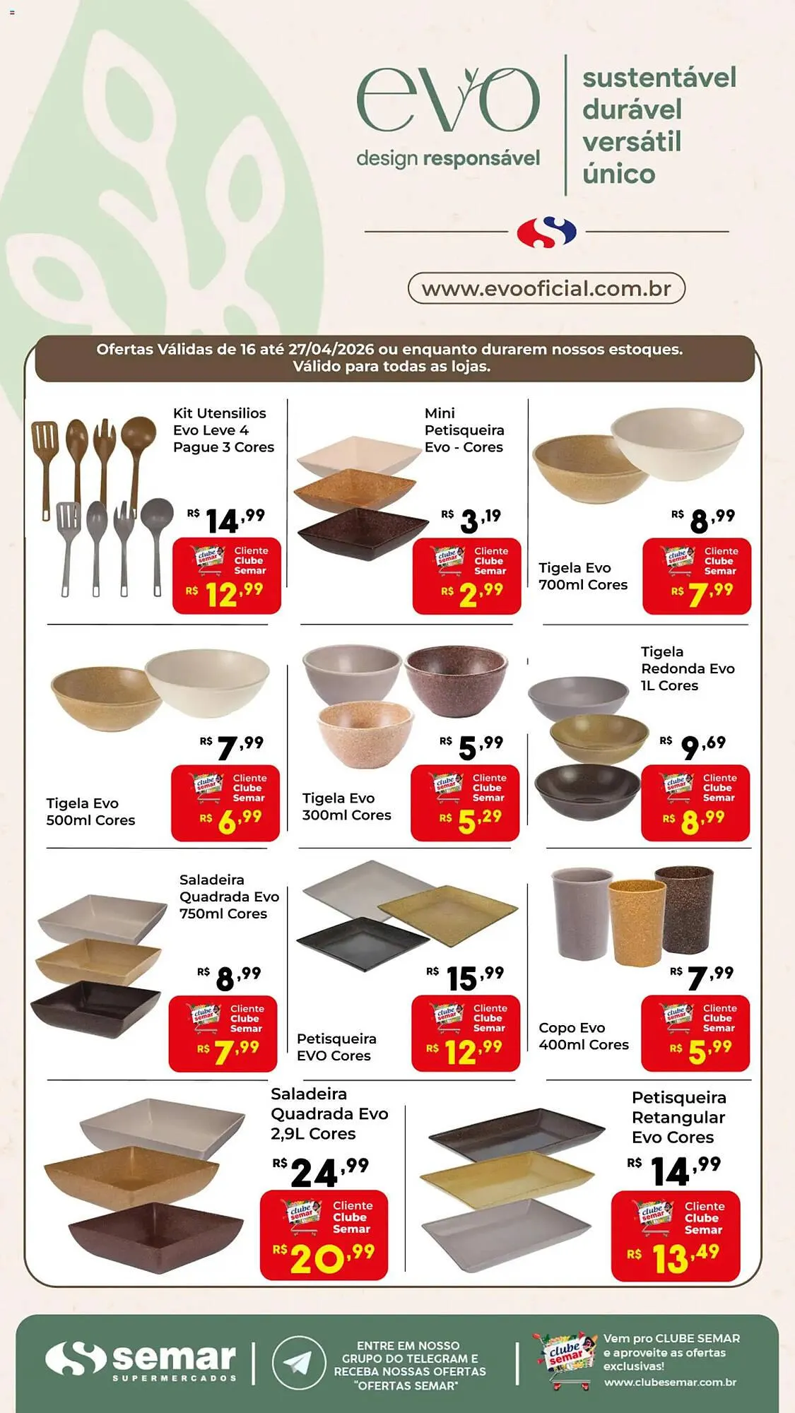 Encarte de Folheto Semar Supermercado 16 de abril até 27 de abril 2026 - Pagina 1