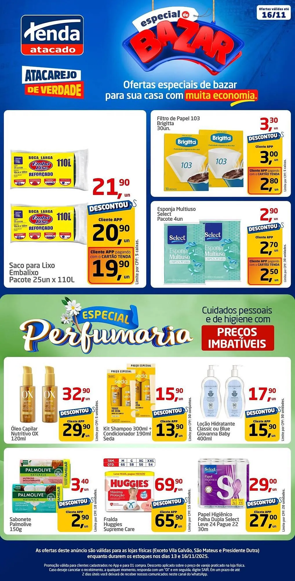 Encarte de Folheto Tenda Atacado 13 de novembro até 16 de novembro 2025 - Pagina 1