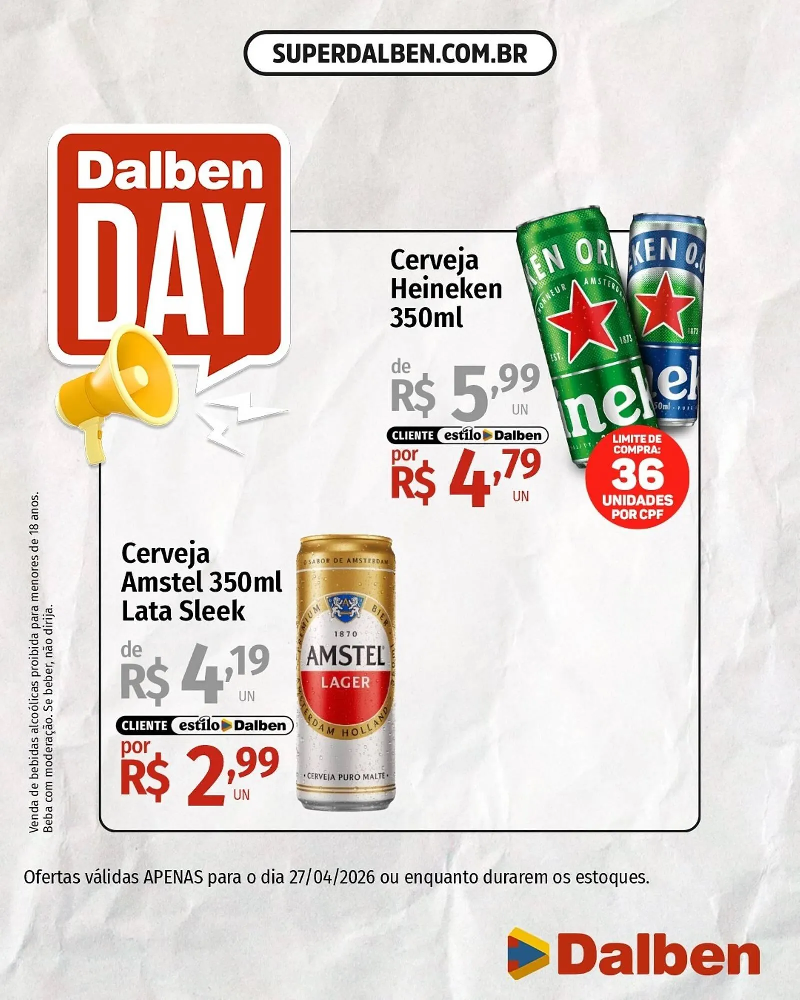 Encarte de Catálogo Supermercado Dalben 27 de abril até 27 de abril 2026 - Pagina 1