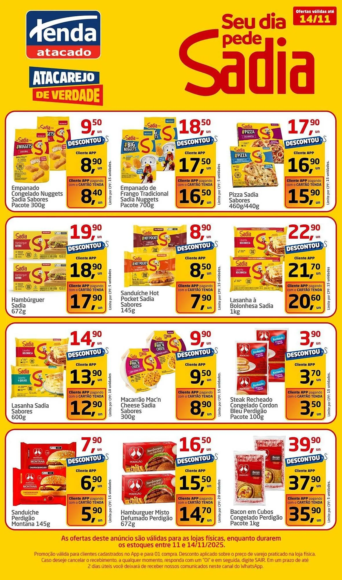 Encarte de Folheto Tenda Atacado 11 de novembro até 14 de novembro 2025 - Pagina 1