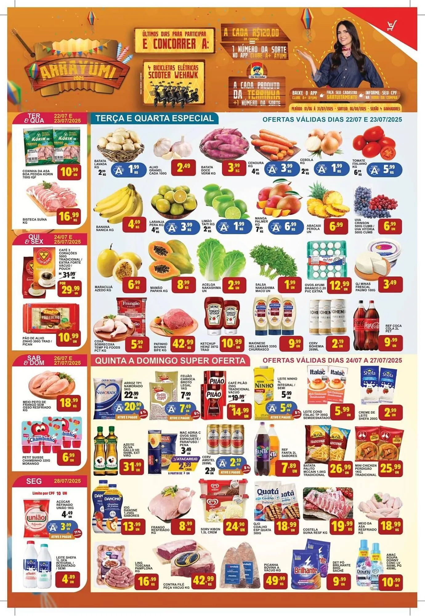 Encarte de Catálogo Ayumi Supermercados 22 de julho até 27 de julho 2025 - Pagina 1