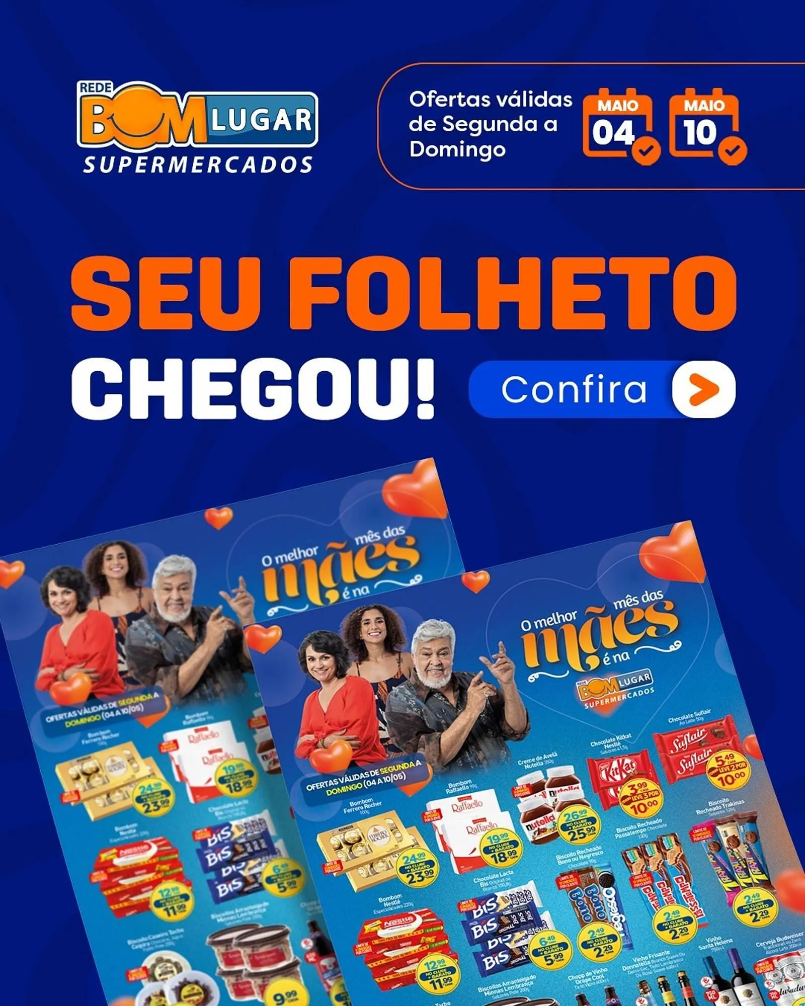Encarte de Folheto Rede Bom Lugar 4 de maio até 10 de maio 2026 - Pagina 1