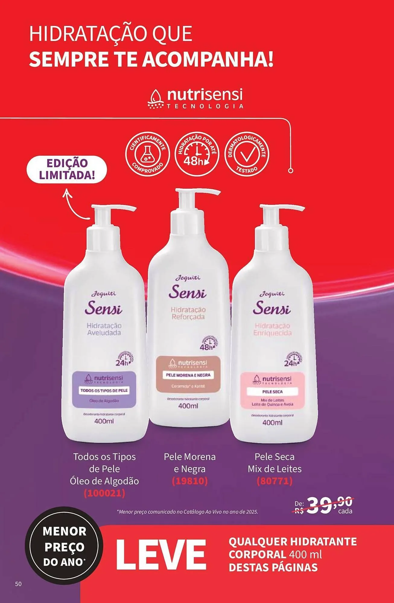 Encarte de Catálogo Jequiti 25 de agosto até 31 de dezembro 2025 - Pagina 50