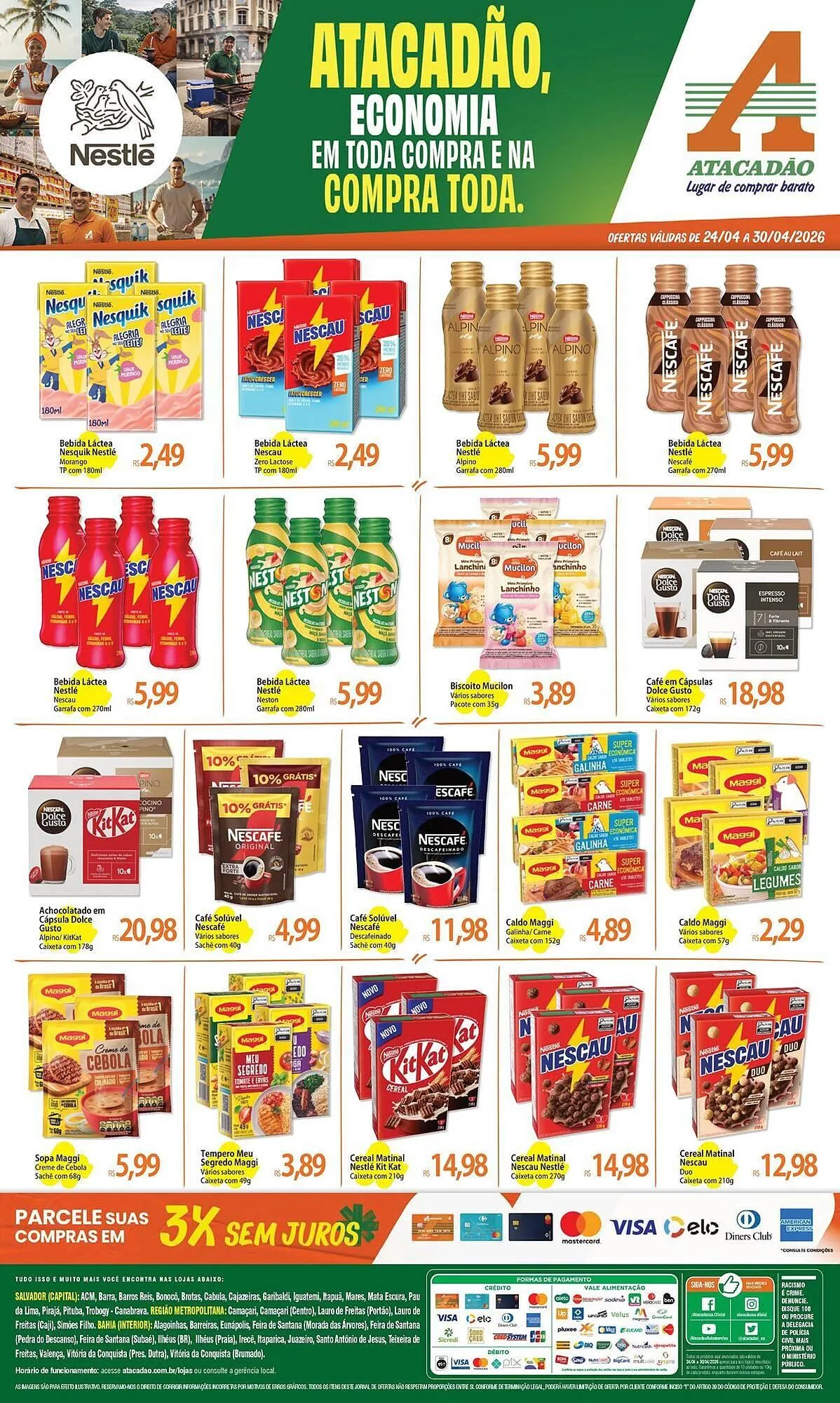 Encarte de Folheto Atacadão 24 de abril até 30 de abril 2026 - Pagina 1