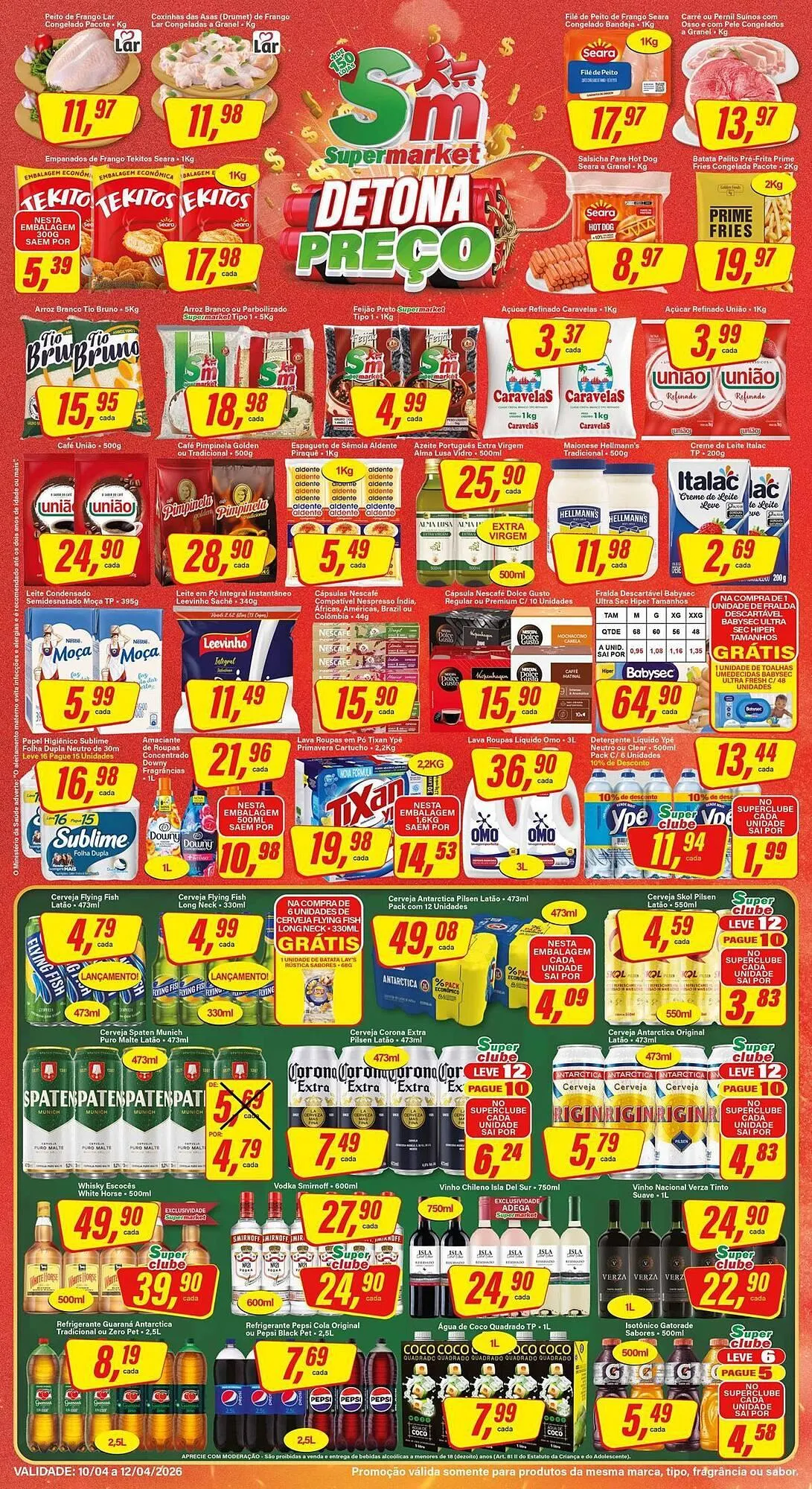 Encarte de Encarte Rede Supermarket 10 de abril até 12 de abril 2026 - Pagina 1