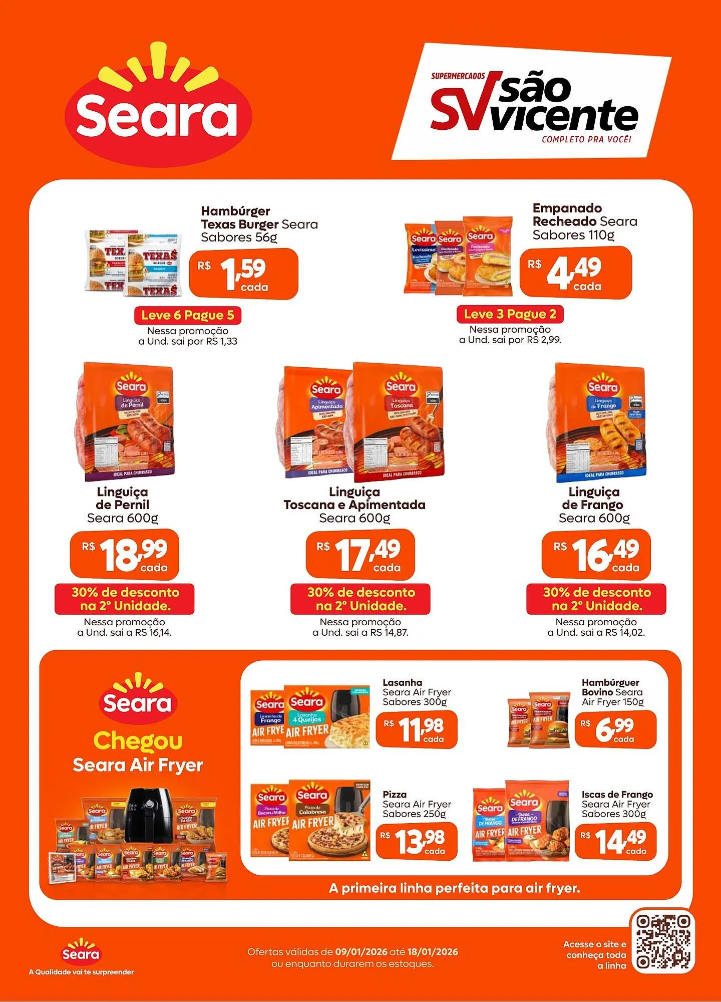 Encarte de Catálogo Supermercados São Vicente 9 de janeiro até 18 de janeiro 2026 - Pagina 1