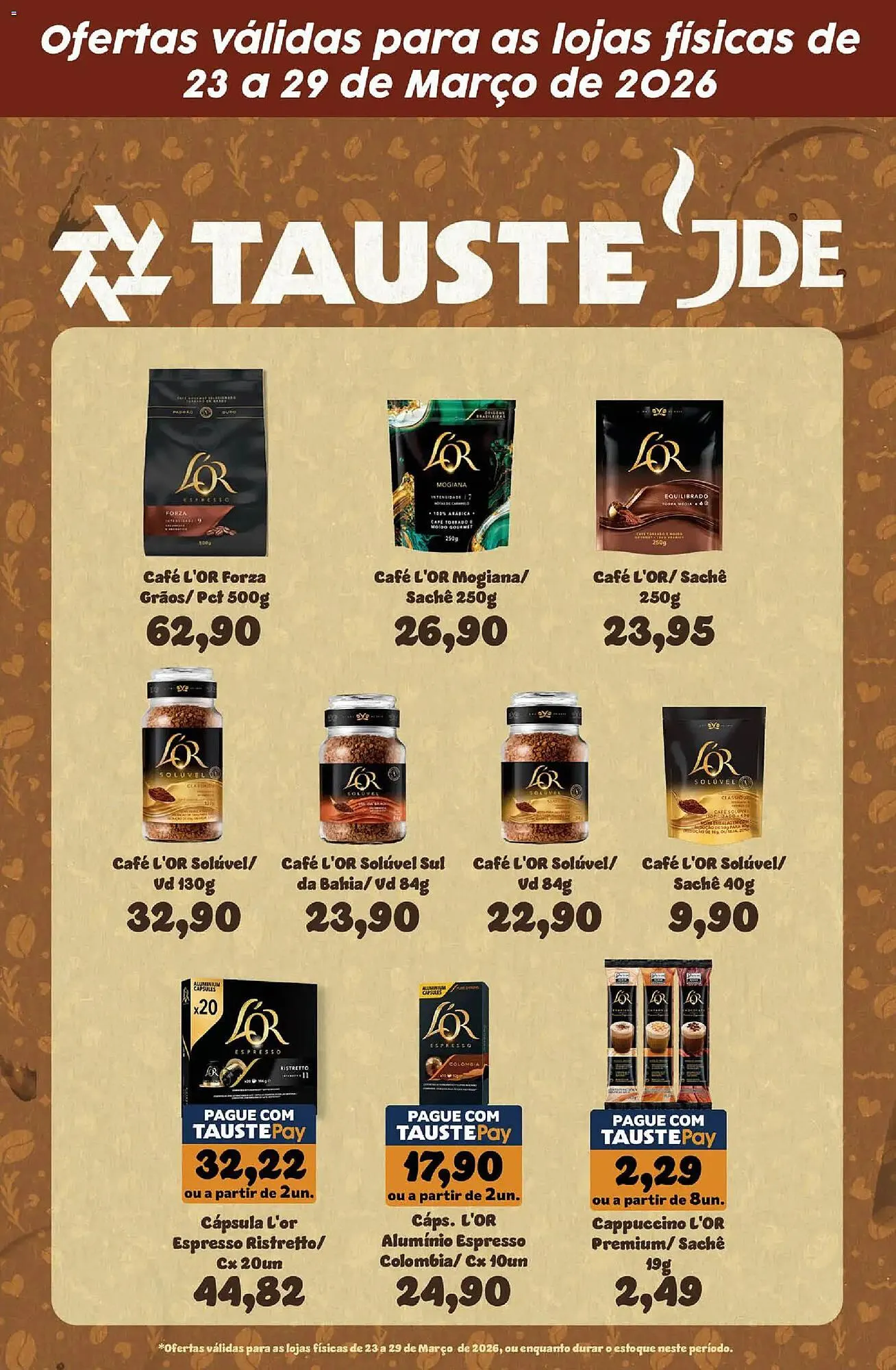 Encarte de Catálogo Supermercados Tauste 23 de março até 30 de março 2026 - Pagina 1