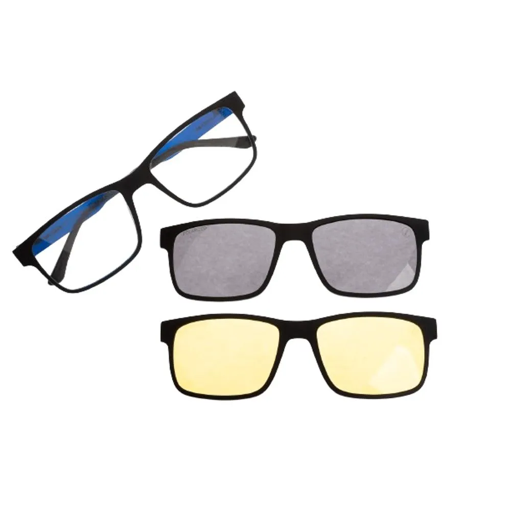 Armação Para Óculos de Grau Masculino Chilli Beans Night Vision Multi Polarizado Fumê - LV.MU.1108.0501 M