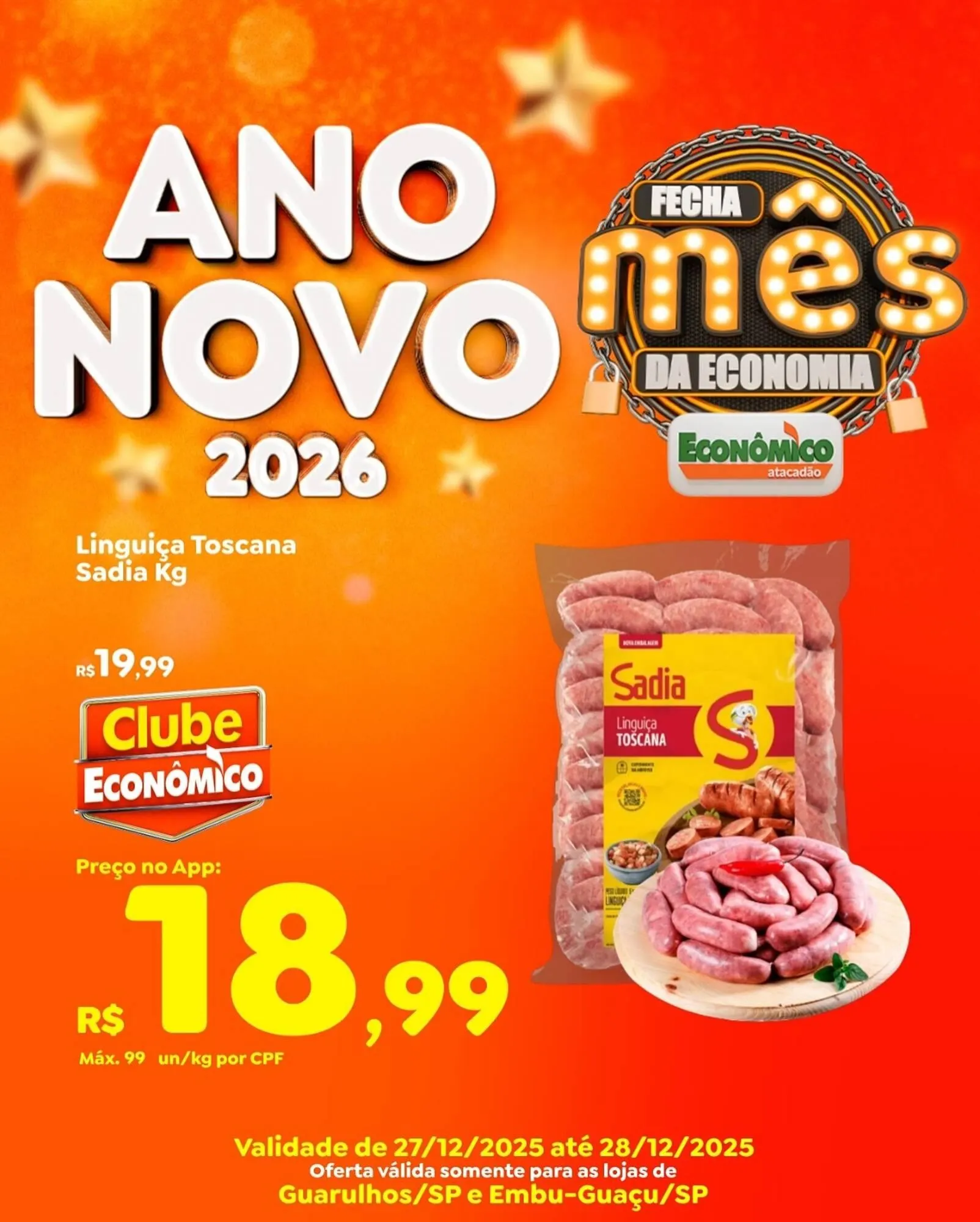 Encarte de Catálogo Econômico Atacadão 27 de dezembro até 28 de dezembro 2025 - Pagina 1