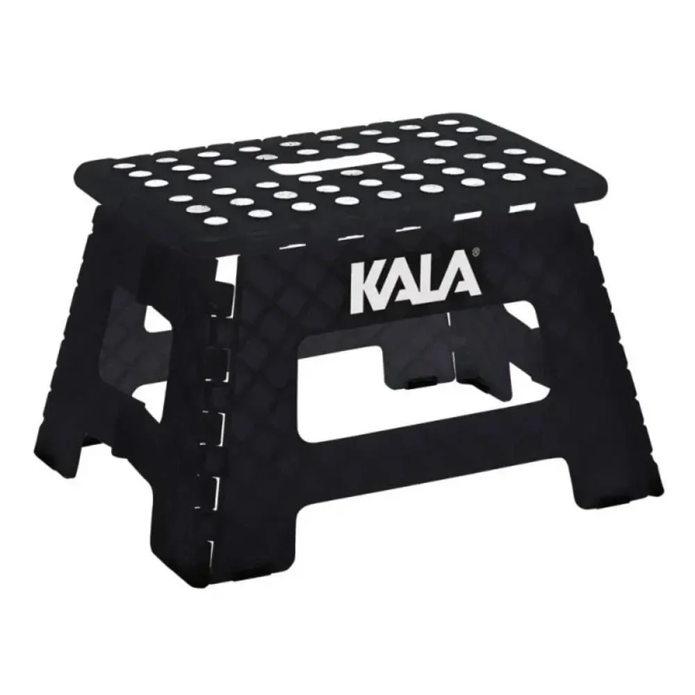 Banqueta De Plástico Kala 22Cm Dobrável - Preto