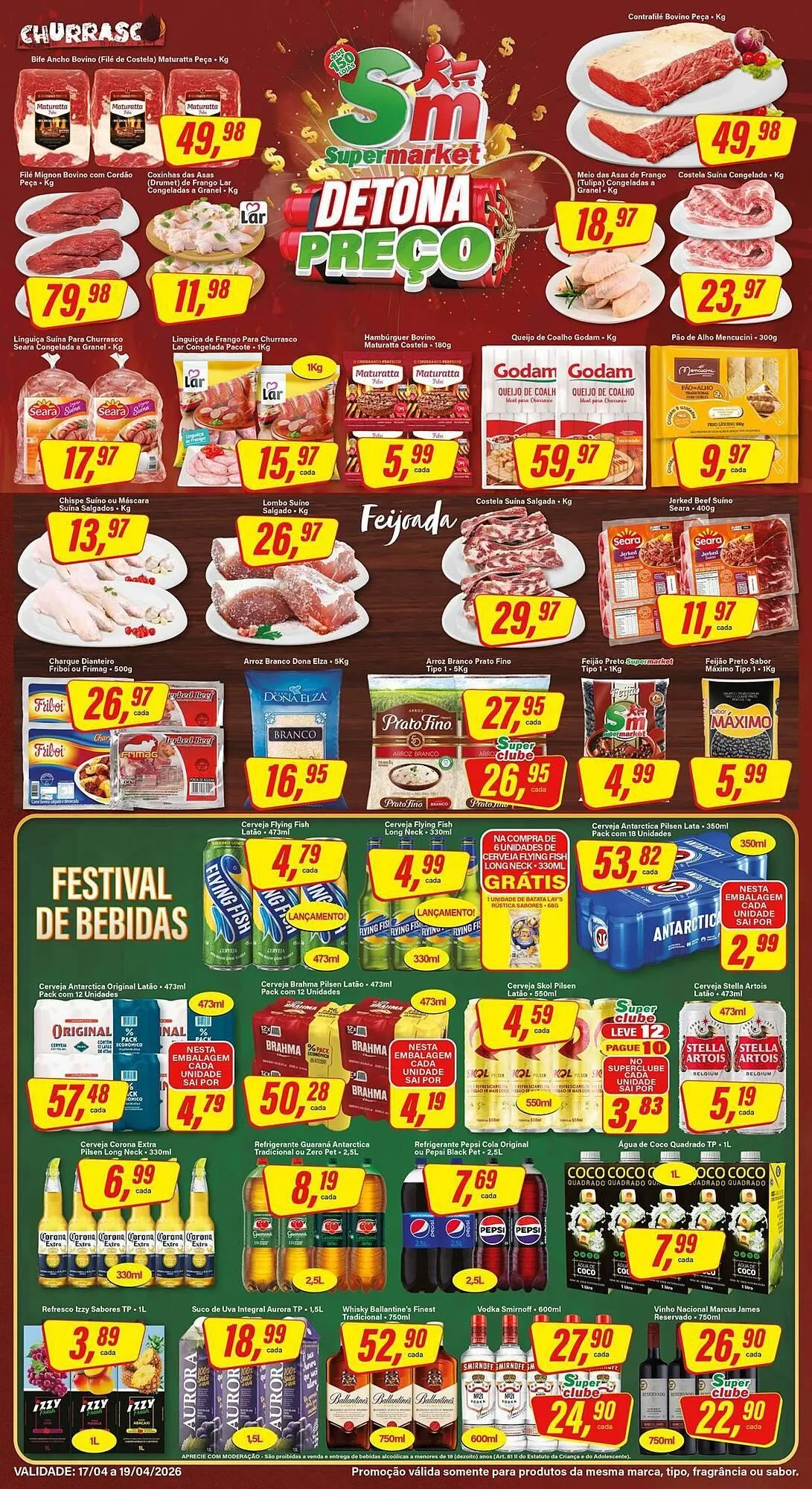 Encarte de Encarte Rede Supermarket 17 de abril até 19 de abril 2026 - Pagina 1