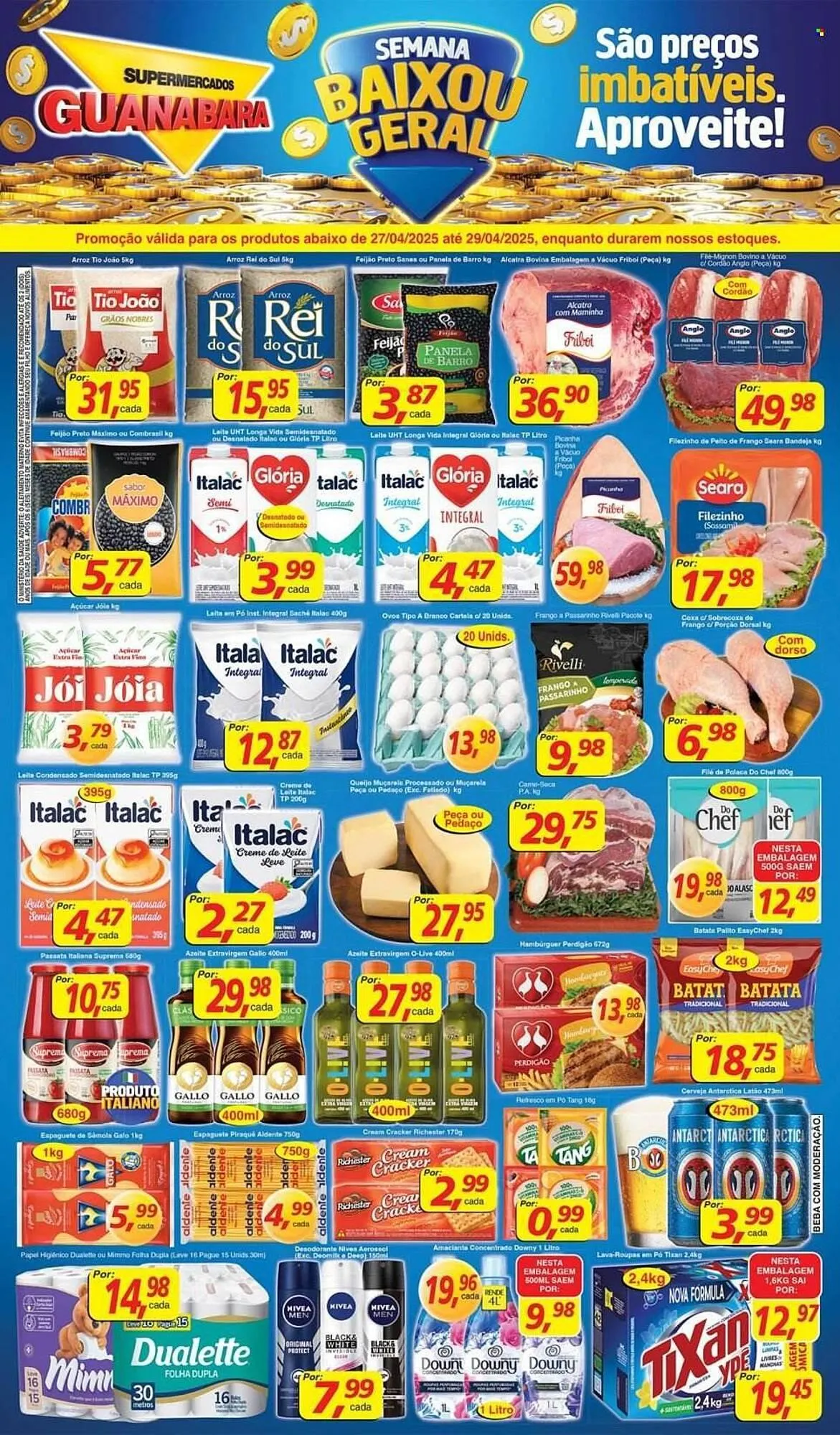 Encarte de Catálogo Supermercados Guanabara 27 de abril até 29 de abril 2025 - Pagina 1