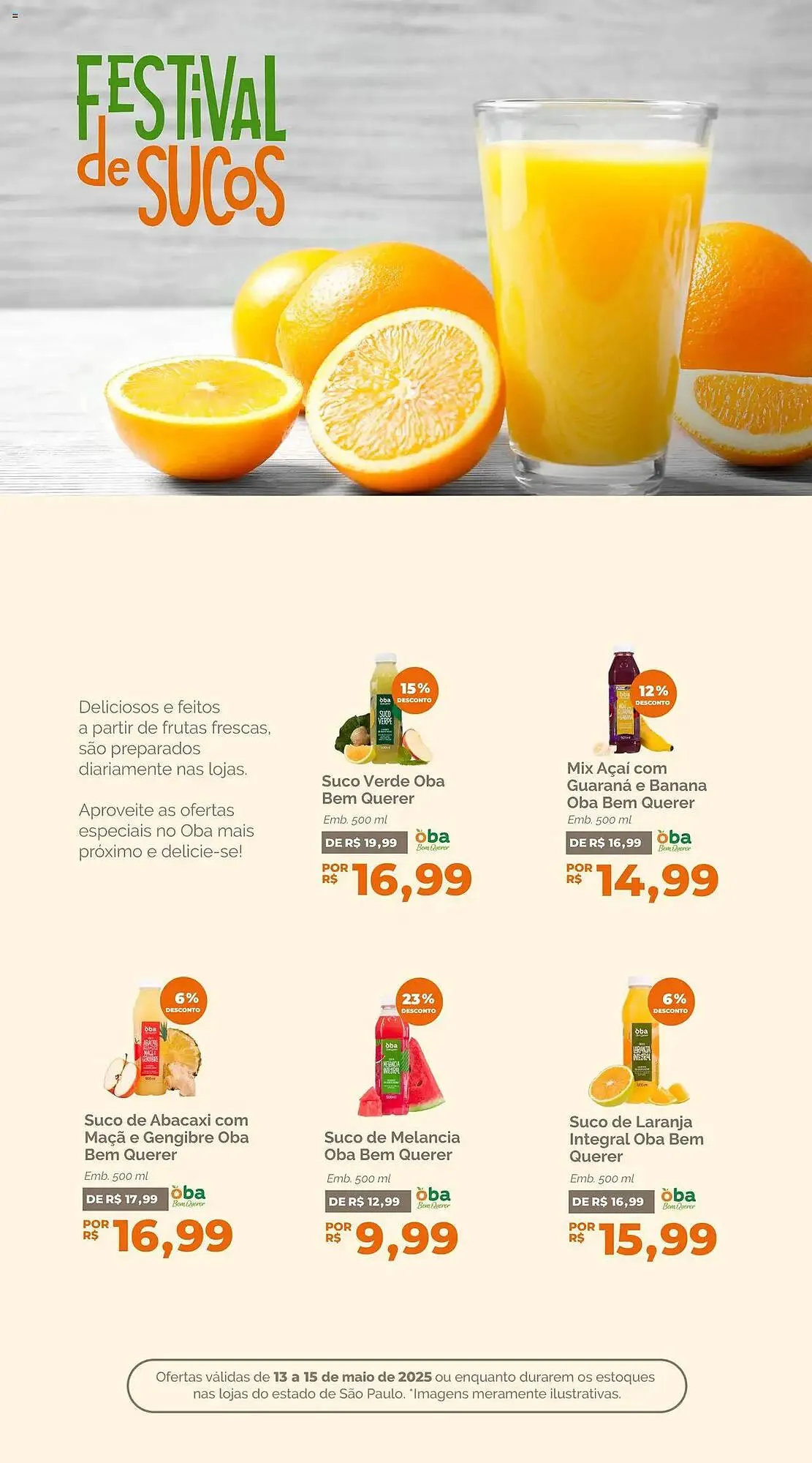 Encarte de Catálogo Oba Hortifruti 13 de maio até 16 de maio 2025 - Pagina 4
