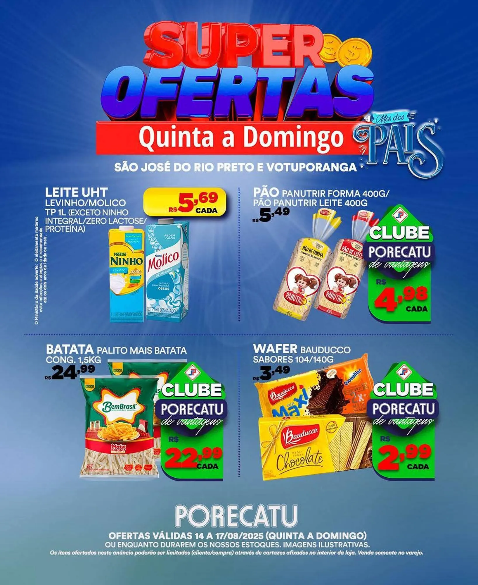 Encarte de Catálogo Supermercado Porecatu 14 de agosto até 17 de agosto 2025 - Pagina 3