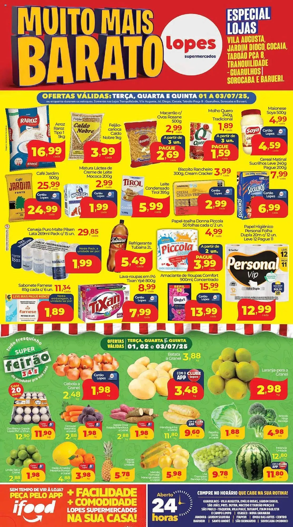 Encarte de Catálogo Lopes Supermercados 1 de julho até 4 de julho 2025 - Pagina 1