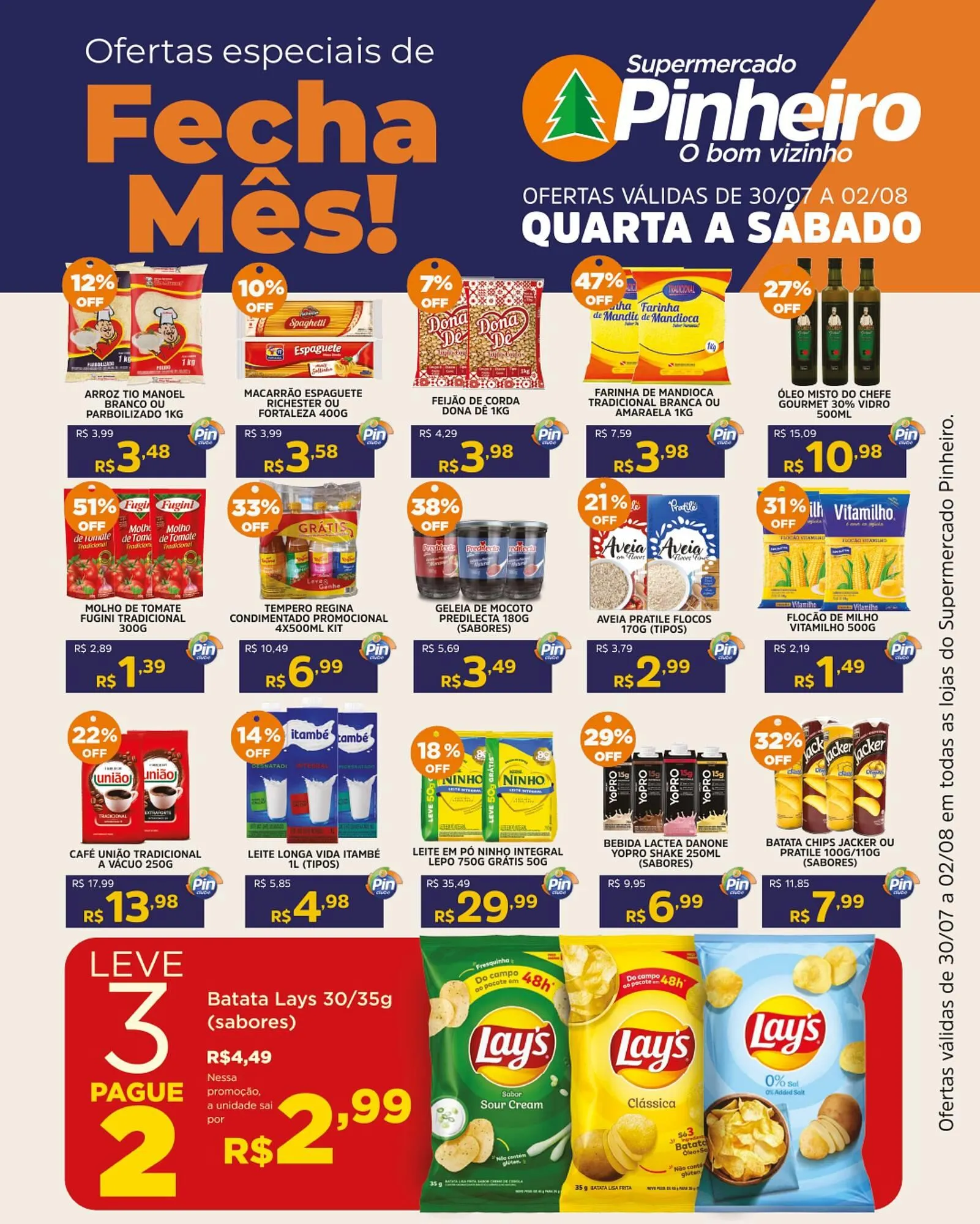 Encarte de Catálogo Pinheiro Supermercado 30 de julho até 2 de agosto 2025 - Pagina 1