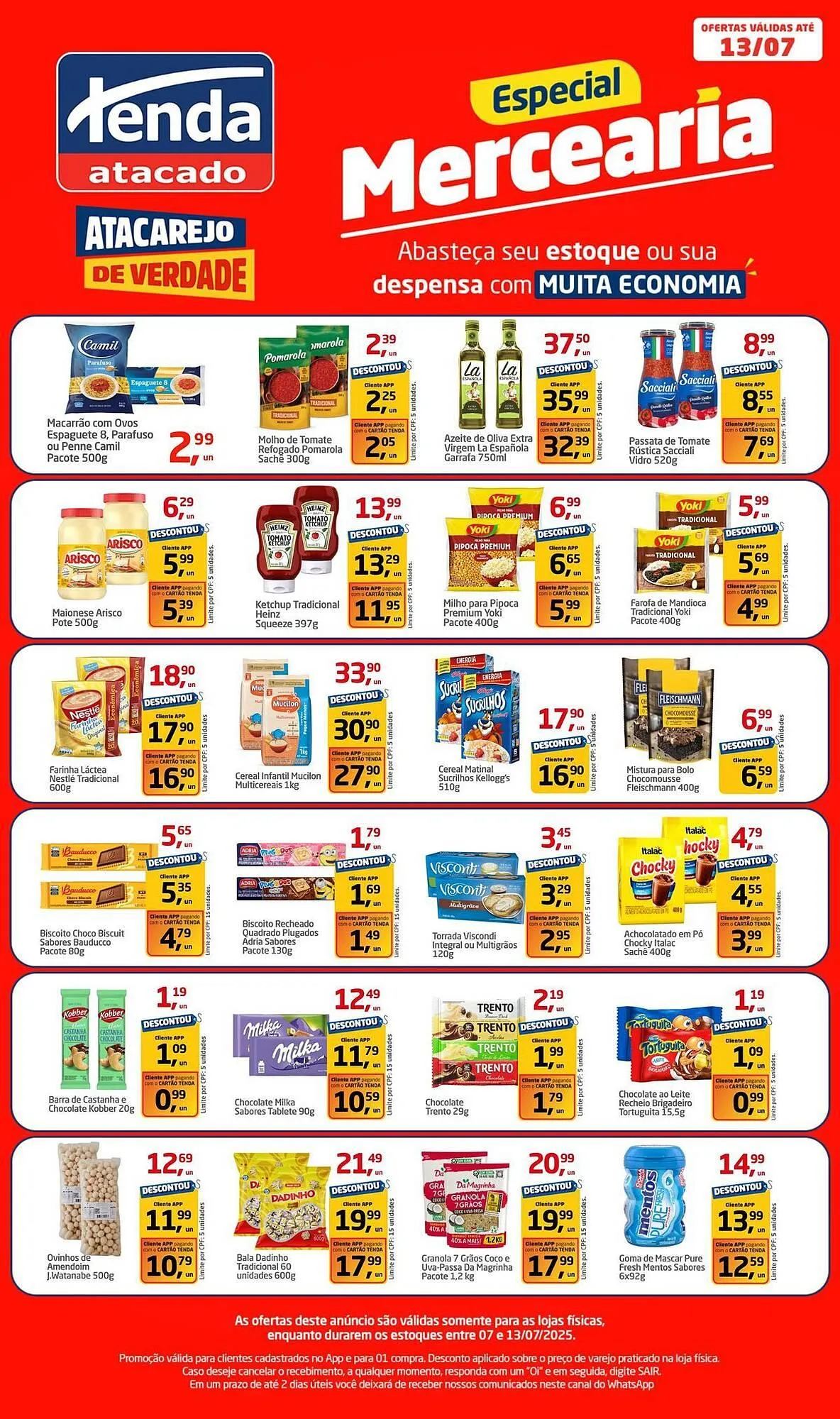 Encarte de Catálogo Tenda Atacado 7 de julho até 13 de julho 2025 - Pagina 1