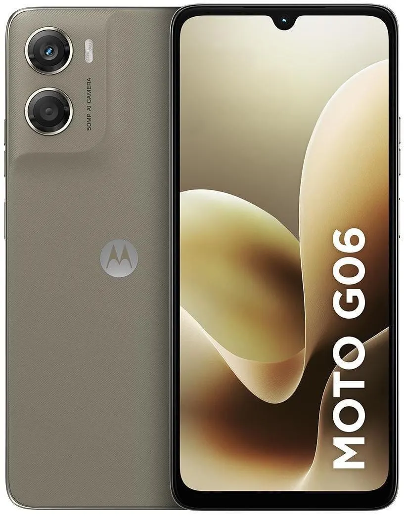 Smartphone / Telefone Motorola G06 256GB 4GB+8GB RAM Boost Câmera de50MP com IA Tela 6.9" Bege