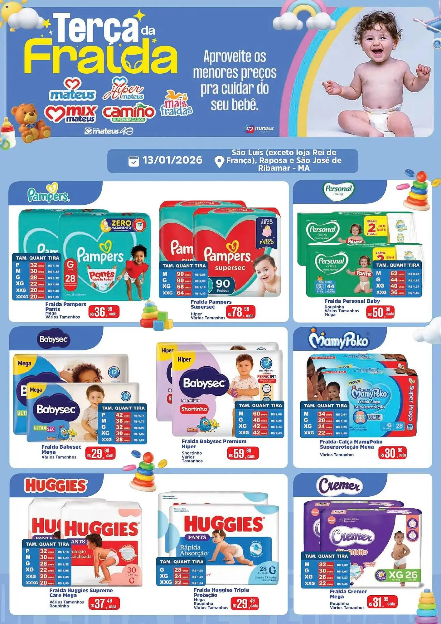 Encarte de Catálogo Supermercados Mateus 13 de janeiro até 14 de janeiro 2026 - Pagina 1
