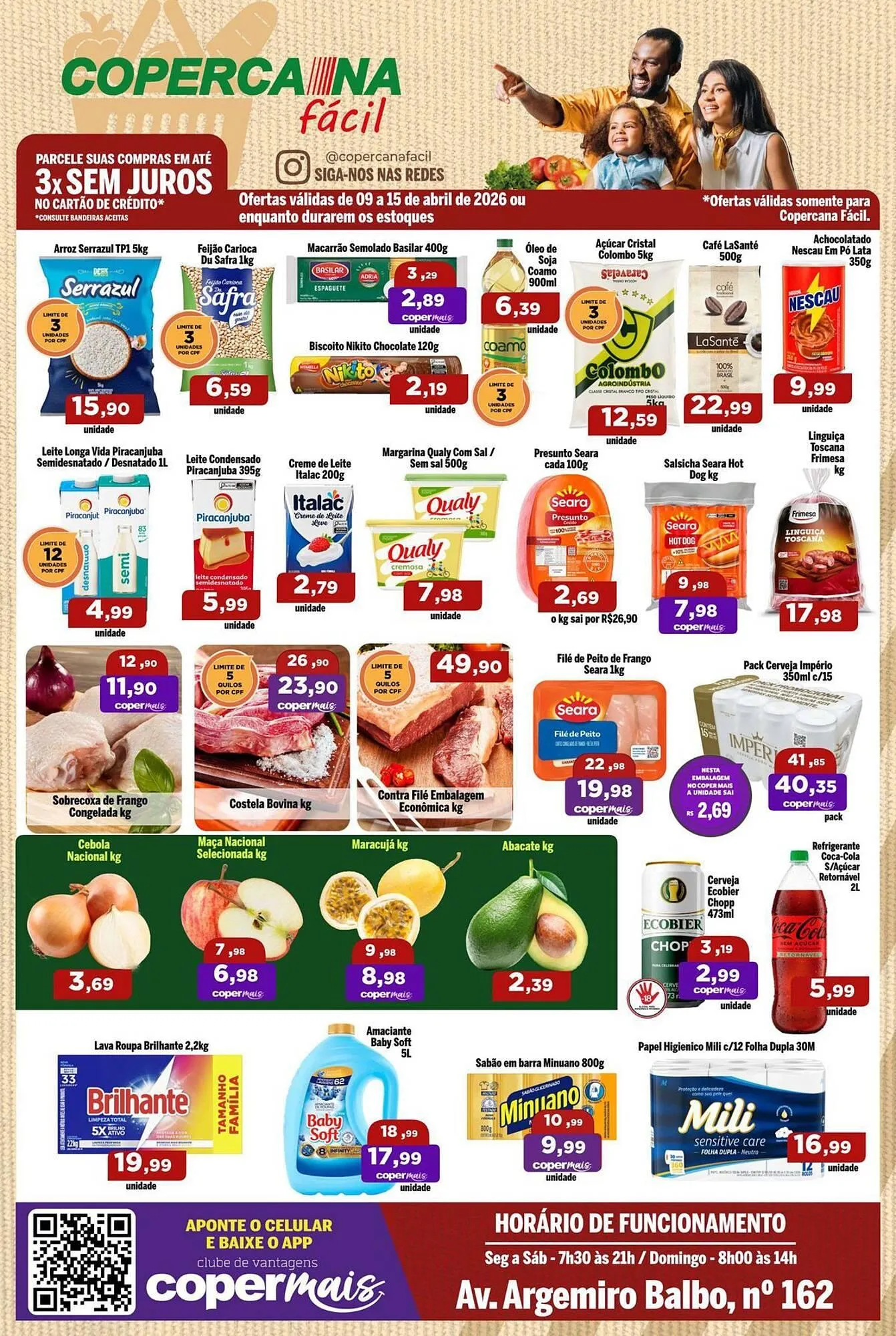 Encarte de Tabloide Copercana 9 de abril até 15 de abril 2026 - Pagina 1