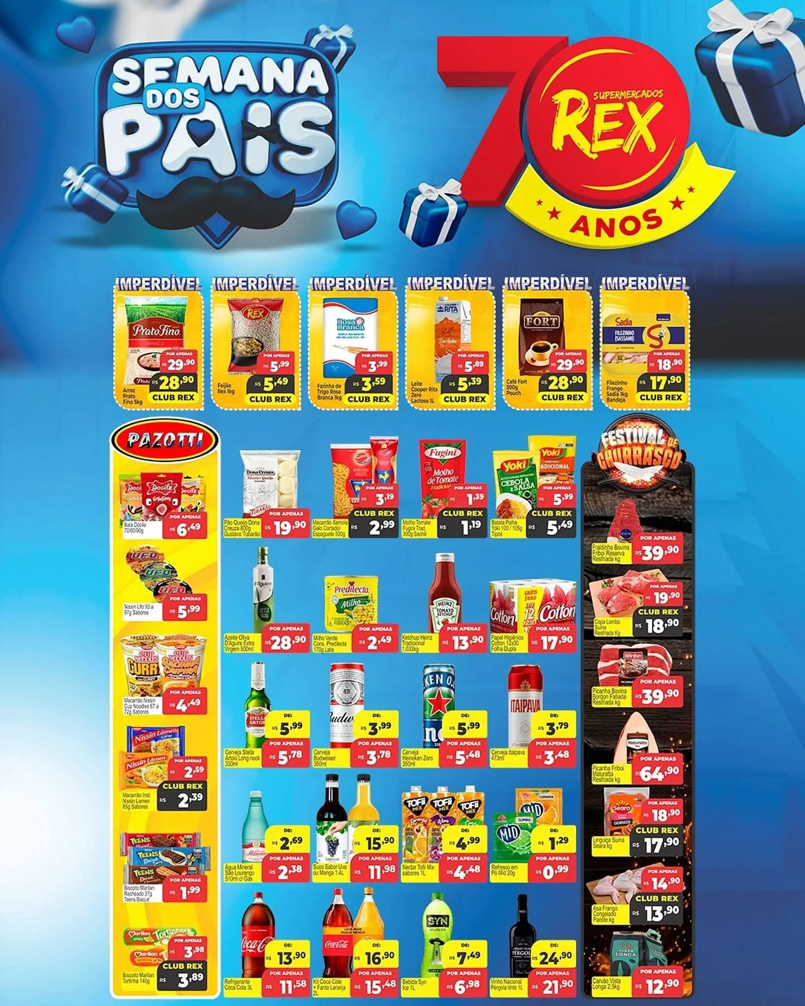 Encarte de Catálogo Supermercados Rex 6 de agosto até 13 de agosto 2025 - Pagina 1