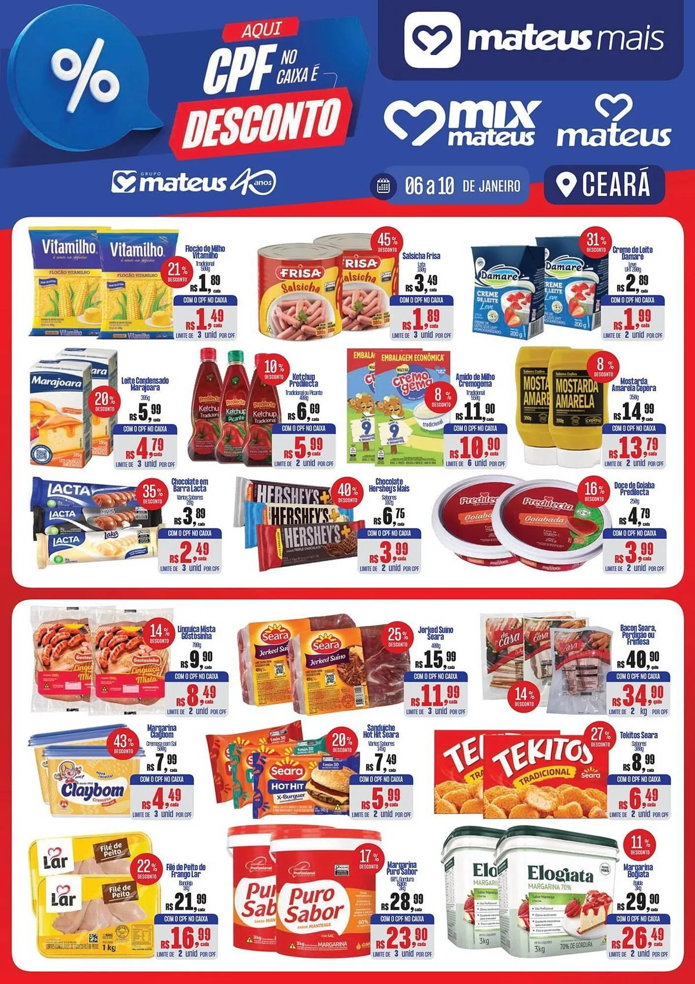 Encarte de Catálogo Supermercados Mateus 6 de janeiro até 10 de janeiro 2026 - Pagina 1