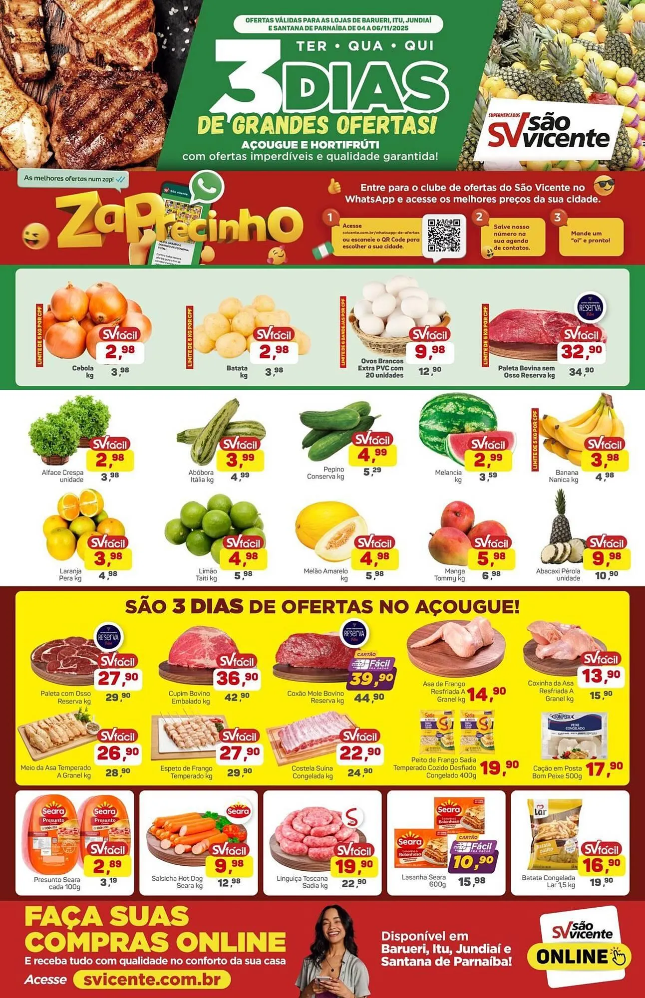 Encarte de Catálogo Supermercados São Vicente 4 de novembro até 6 de novembro 2025 - Pagina 1