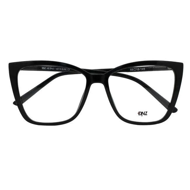 Armação de Óculos de Grau Dnz, modelo 1 4210, cor Preto