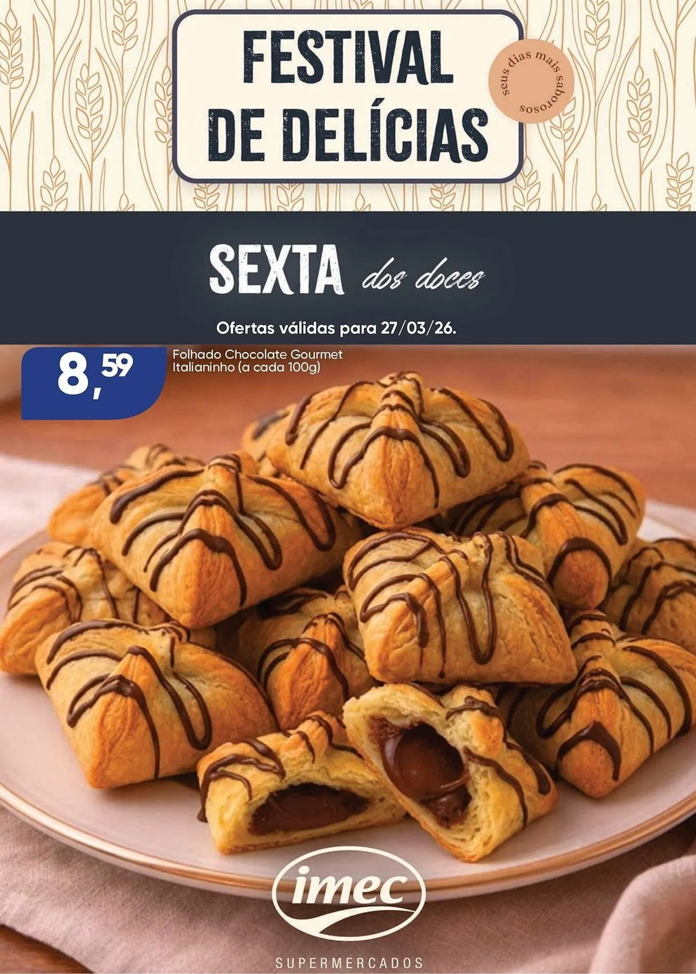Encarte de Catálogo Imec Supermercados 27 de março até 27 de março 2026 - Pagina 1