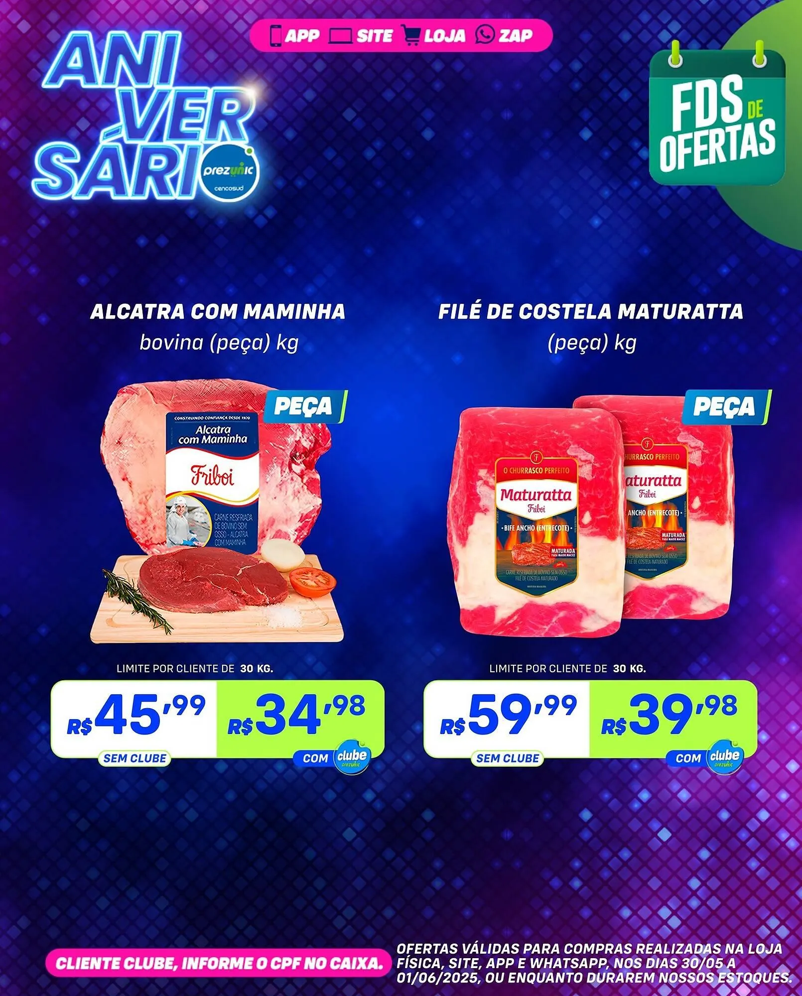 Encarte de Catálogo Prezunic 30 de maio até 1 de junho 2025 - Pagina 1