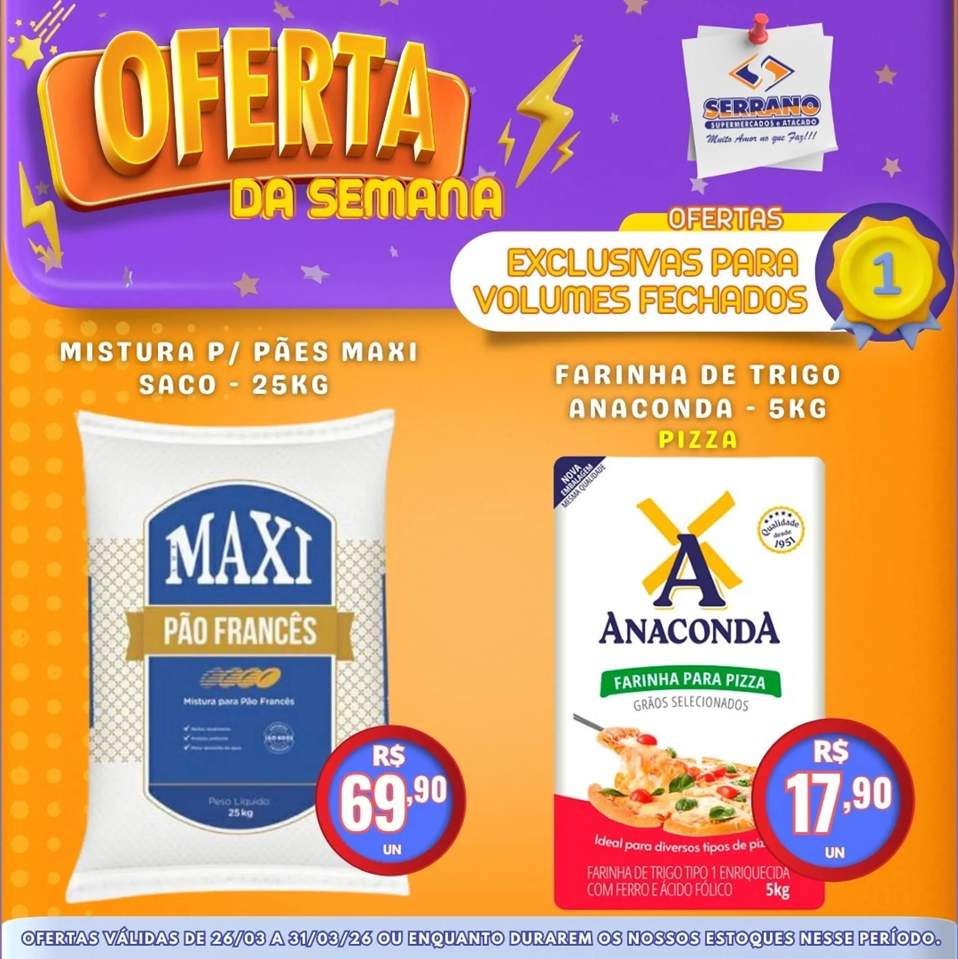 Encarte de Catálogo Serrano Supermercado 26 de março até 31 de março 2026 - Pagina 1