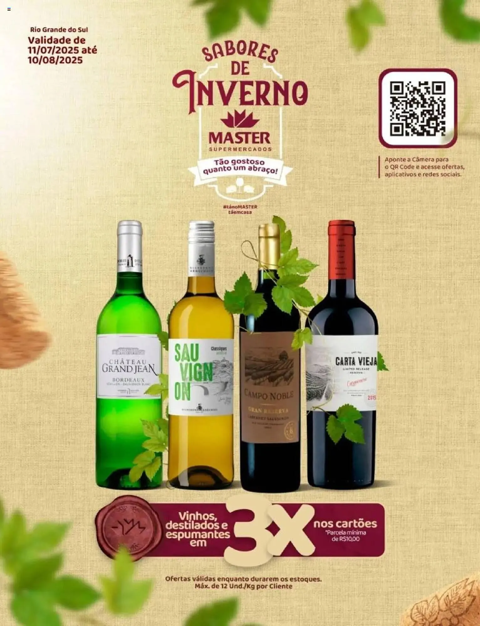 Encarte de Catálogo Master Supermercados 11 de julho até 11 de agosto 2025 - Pagina 1