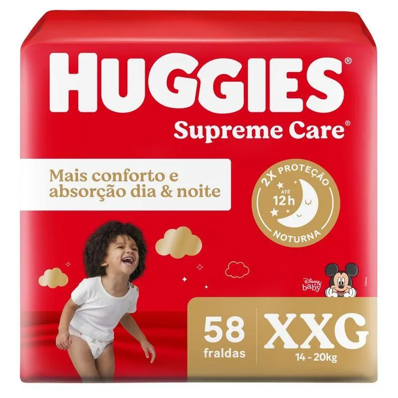 Fralda Huggies Supreme Care Hiper Tamanho Xxg Com 58 Unidades