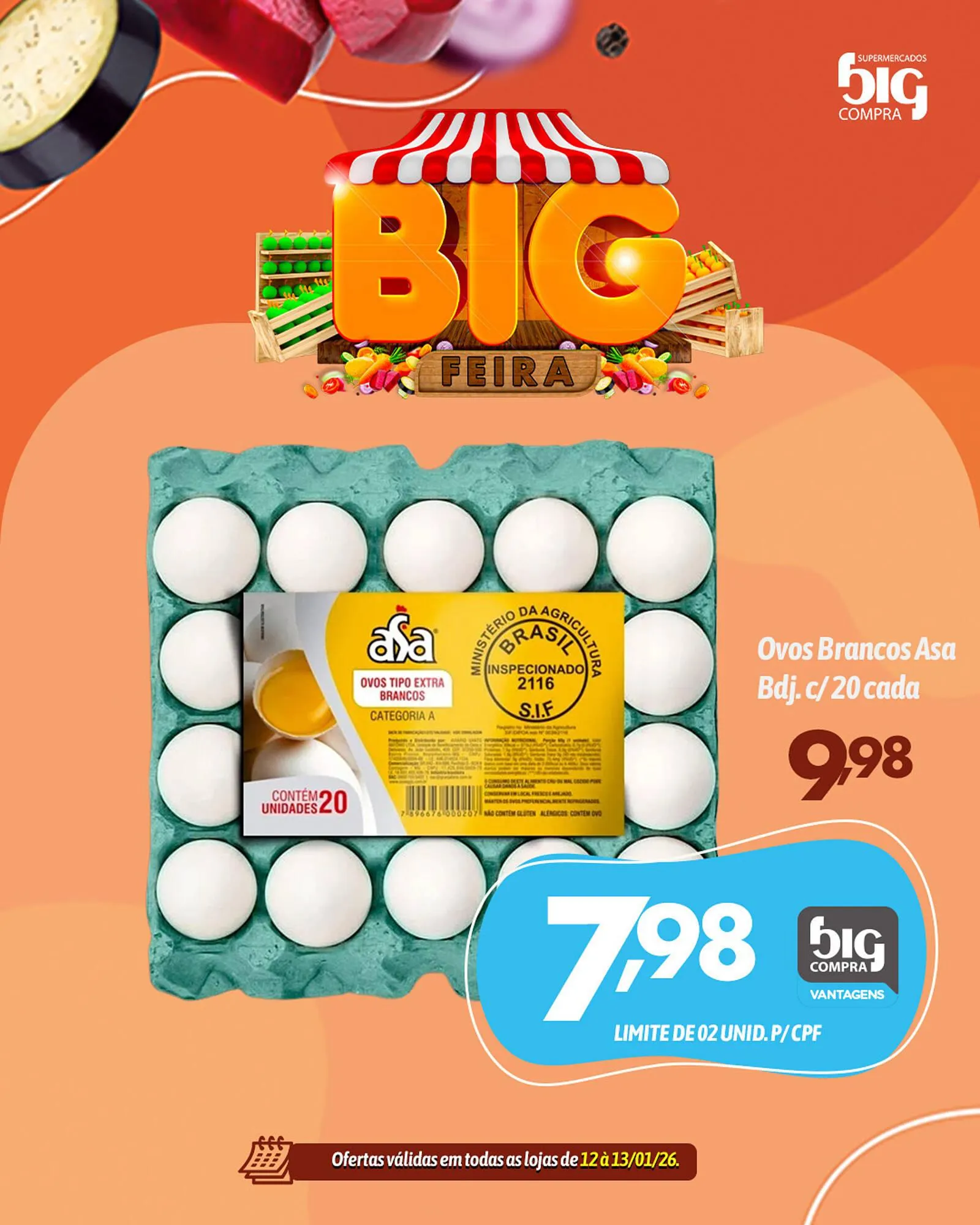 Encarte de Catálogo Supermercados Big Compra 12 de janeiro até 13 de janeiro 2026 - Pagina 2