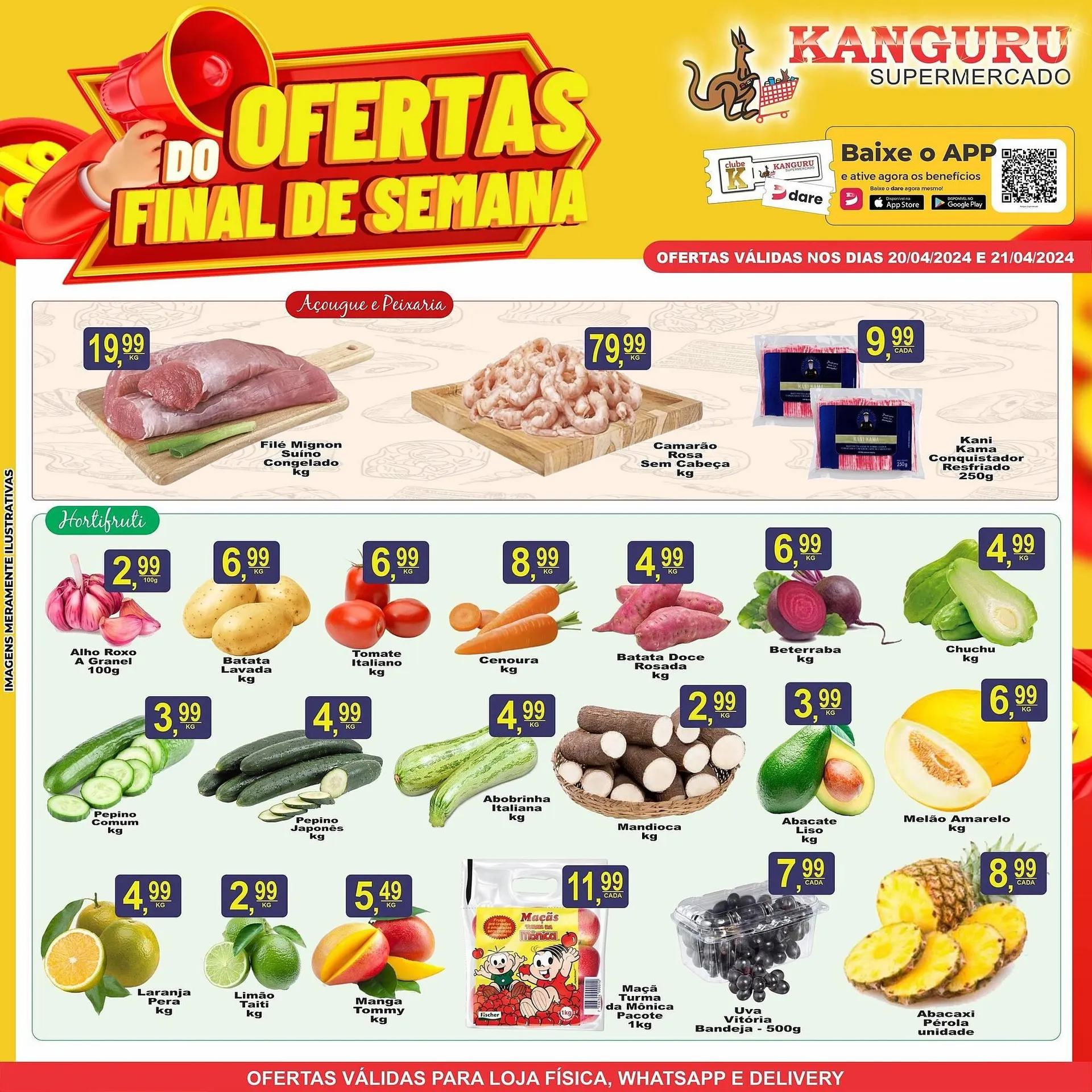 Encarte de Catálogo Kanguru Supermercado 19 de abril até 21 de abril 2024 - Pagina 1