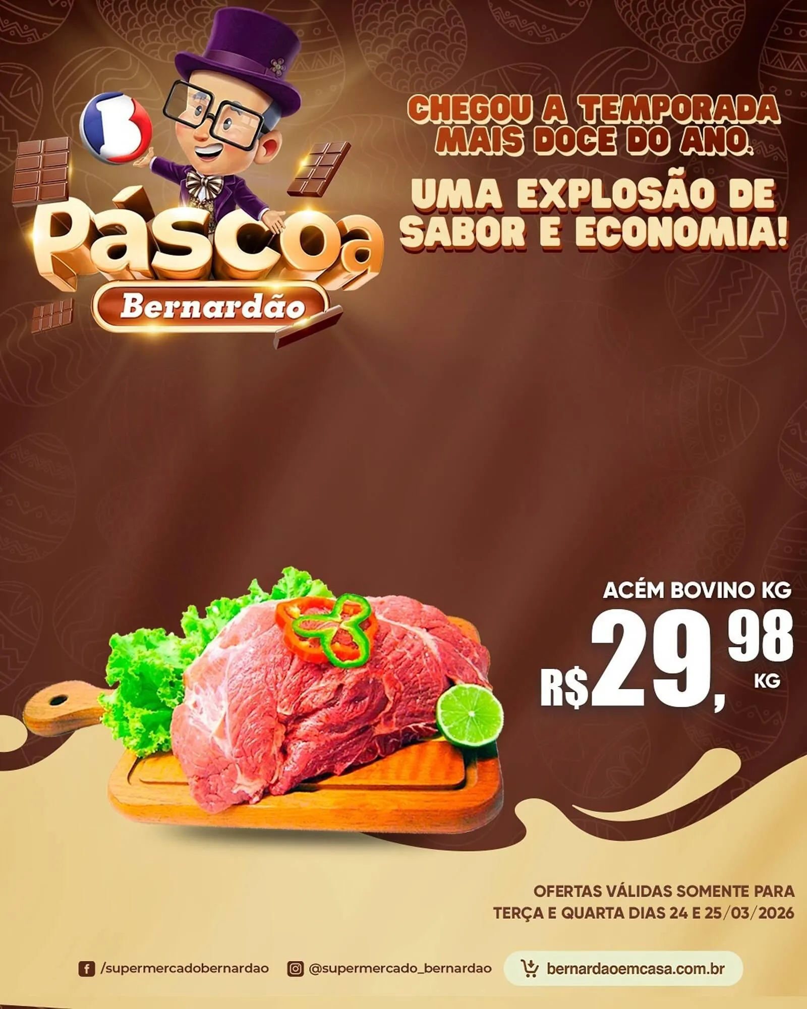 Encarte de Catálogo Supermercado Bernardão 24 de março até 25 de março 2026 - Pagina 1