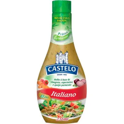 Molho para Salada Italiano Frasco 236ml - Castelo