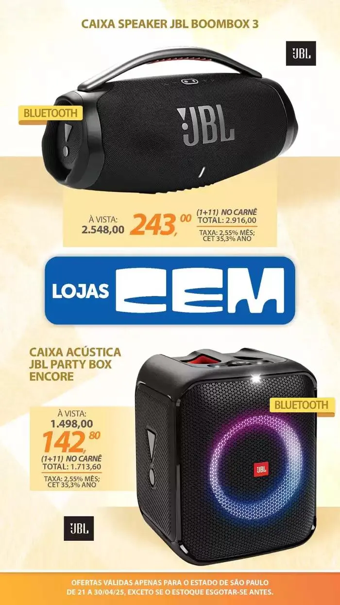 Encarte de Encarte Lojas Cem 18 de abril até 30 de abril 2025 - Pagina 51