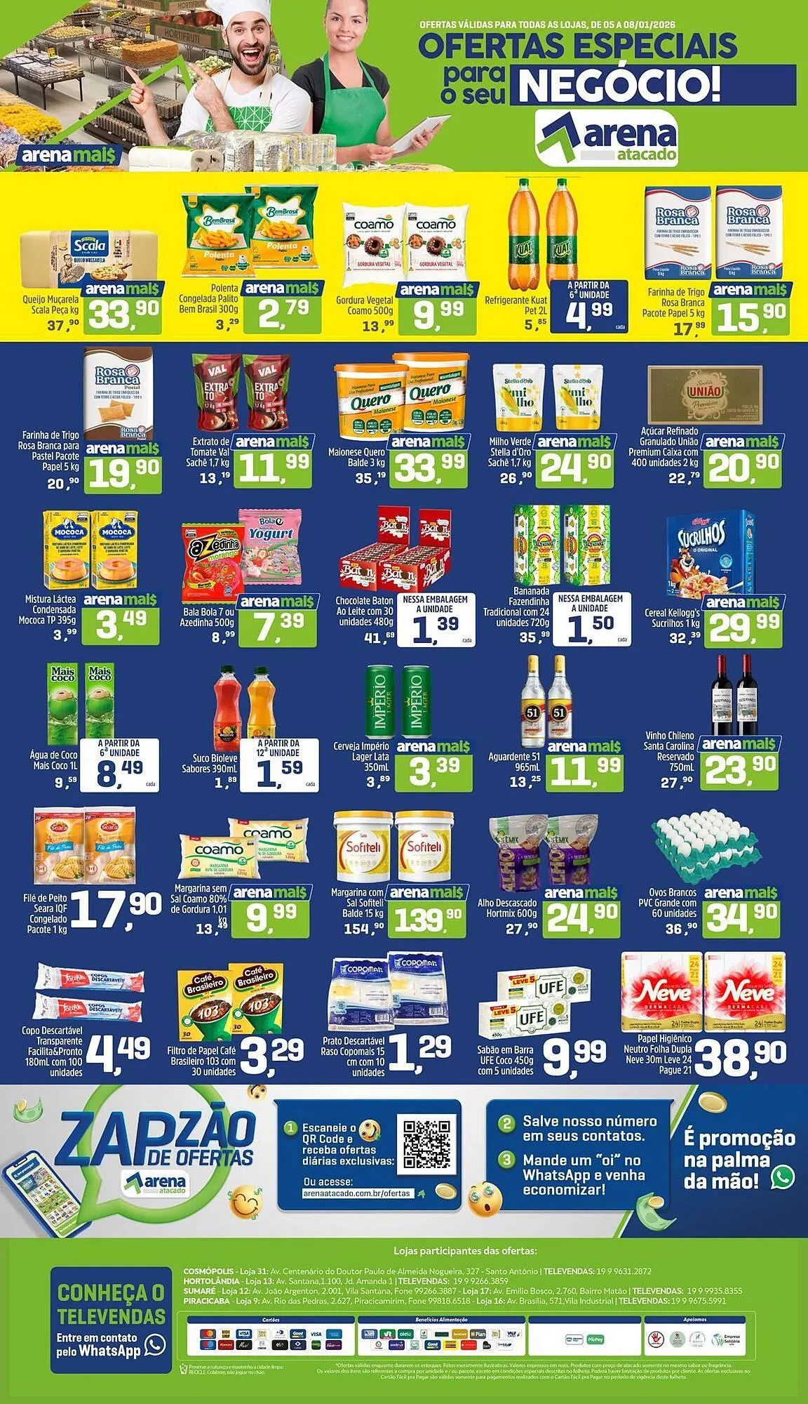 Encarte de Folheto Arena Atacado 5 de janeiro até 8 de janeiro 2026 - Pagina 1